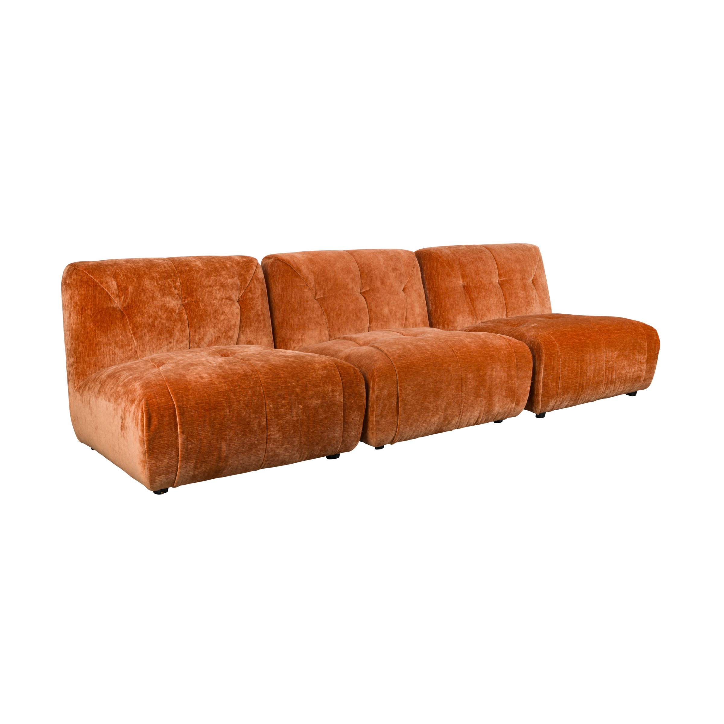 3-seater Sofa GIADA brown velvet