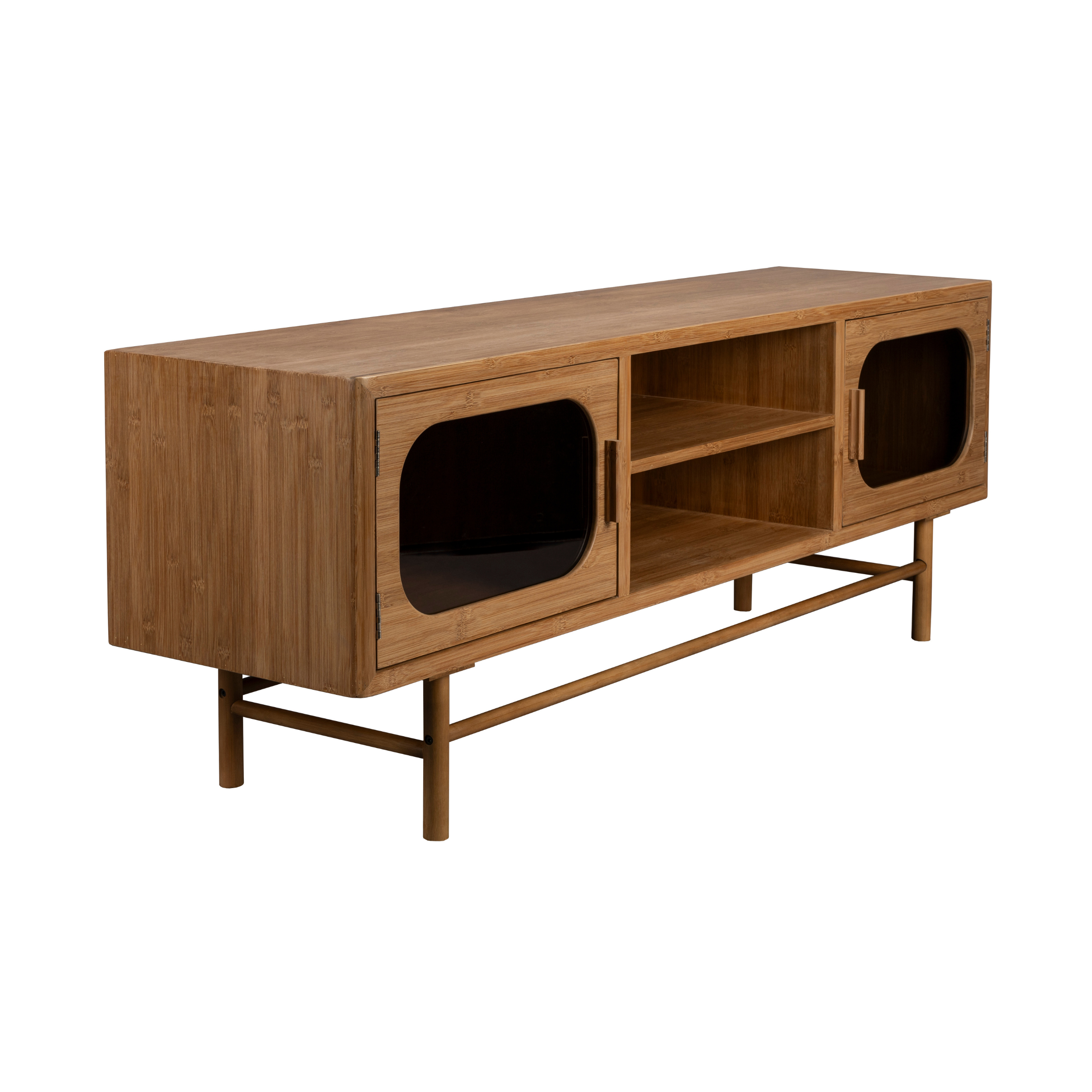 CAROUN TV cabinet carbonized bamboo wood