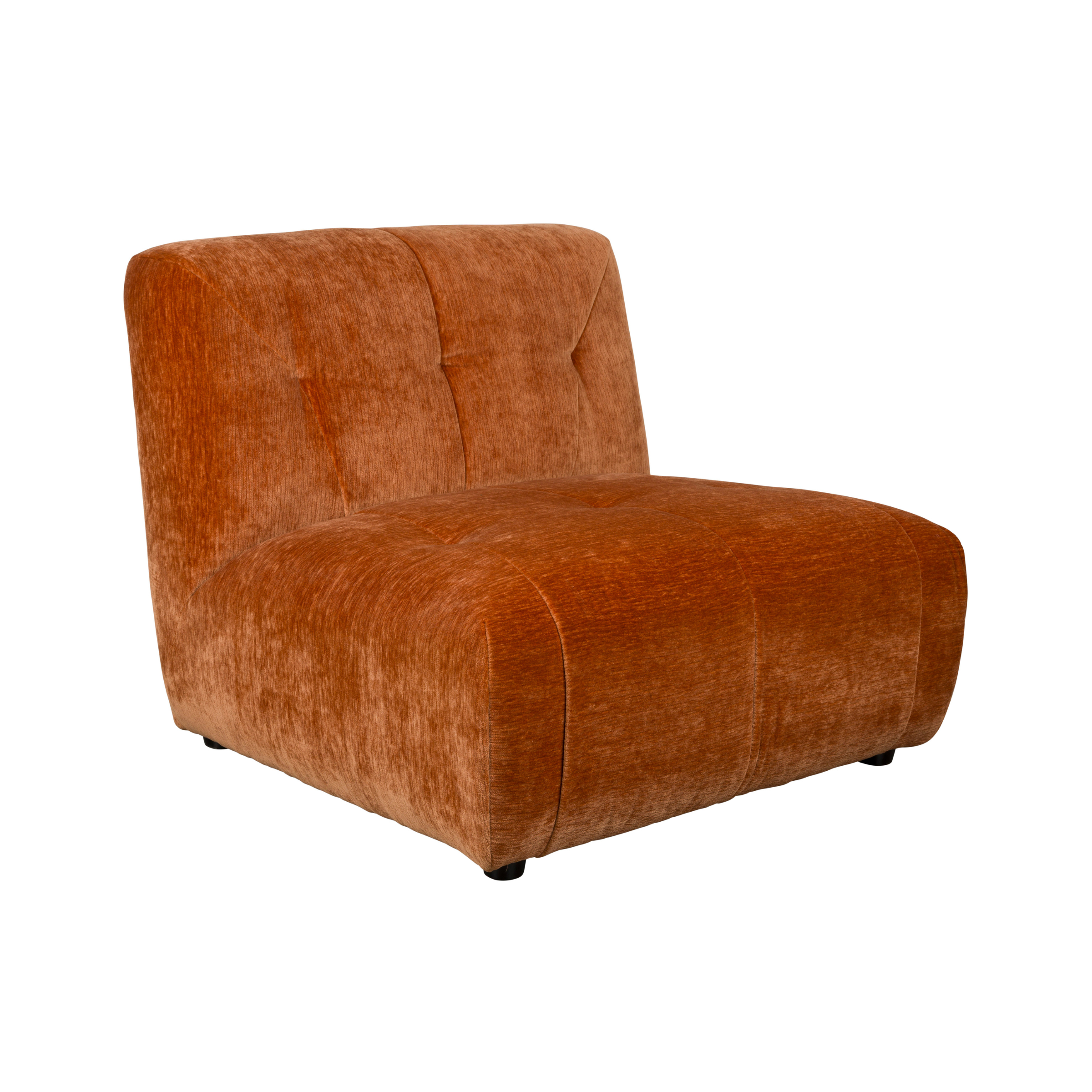 Modulsofa GIADA - mittleres Element braunes Velvet