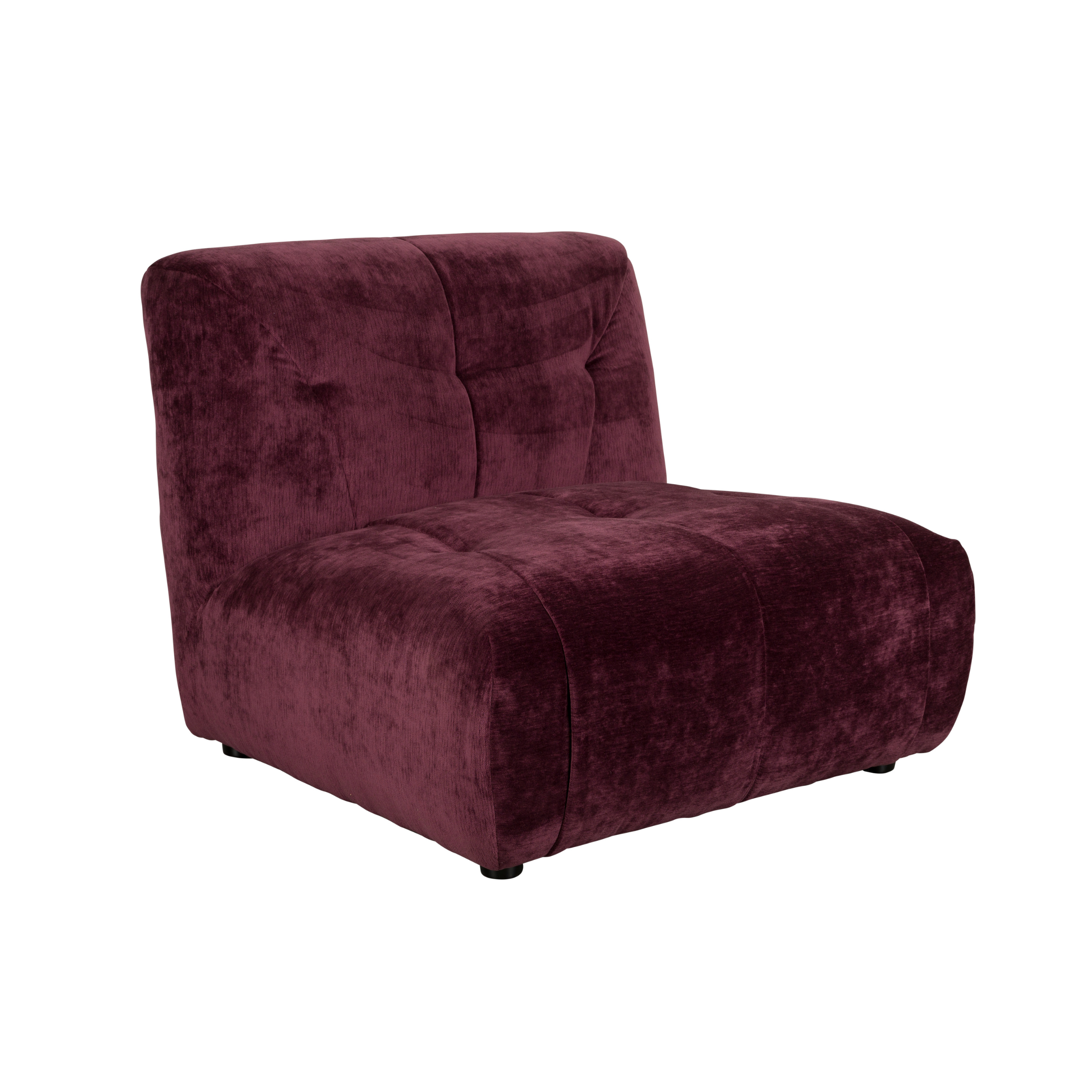 GIADA modular sofa - 1-seater plum velvet element
