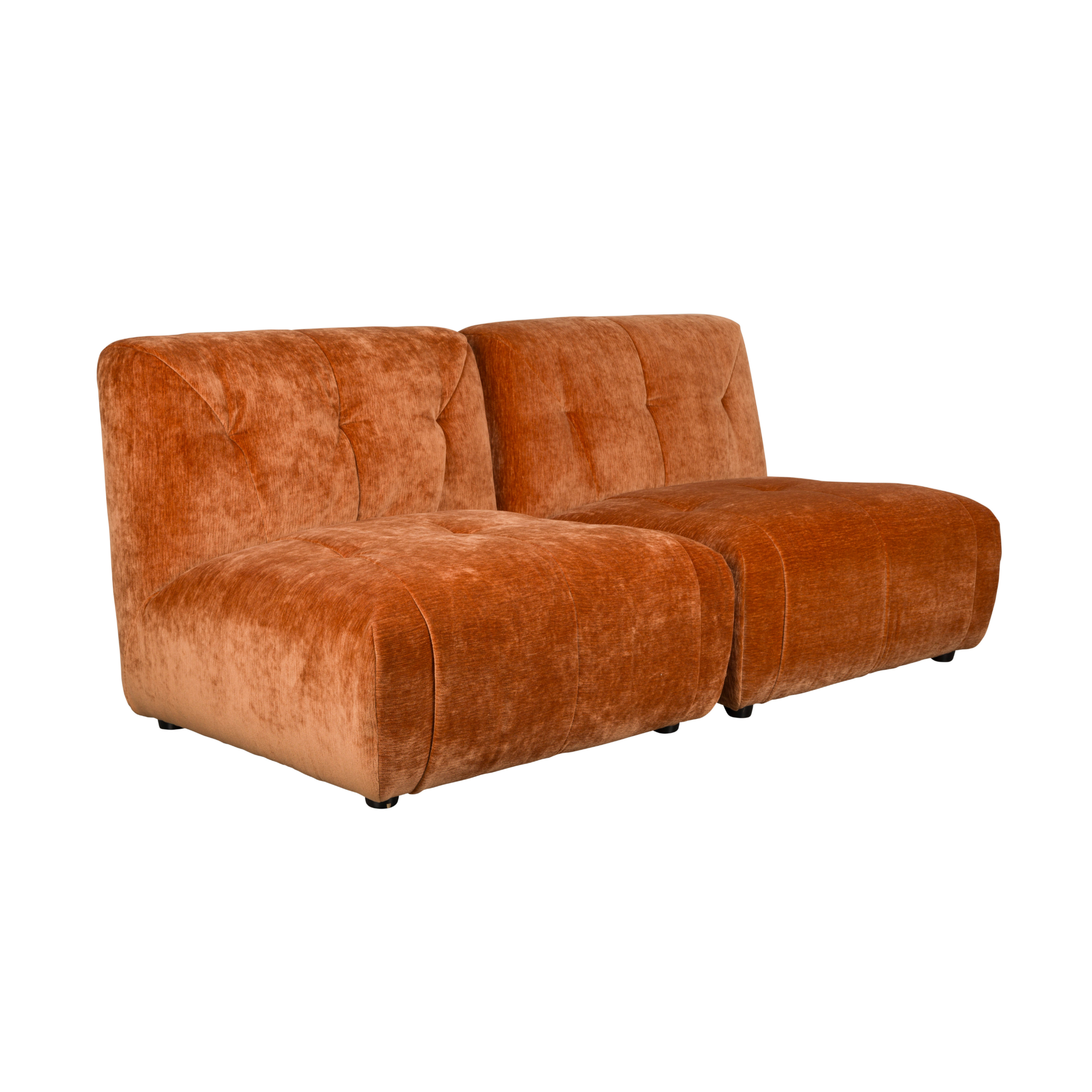 2-seater Sofa GIADA brown velvet
