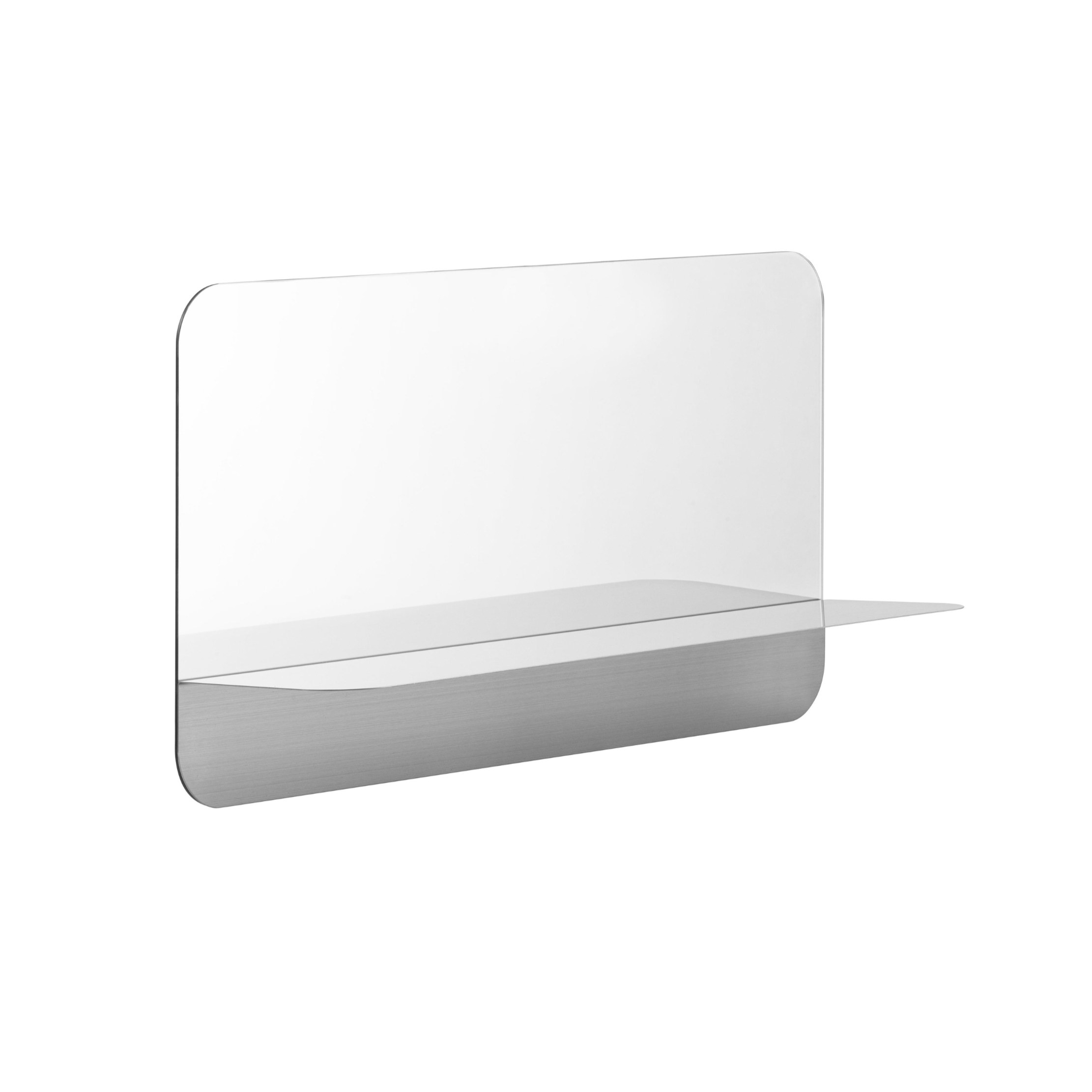 Horizon HORIZONTAL Spiegel mit Regal silber