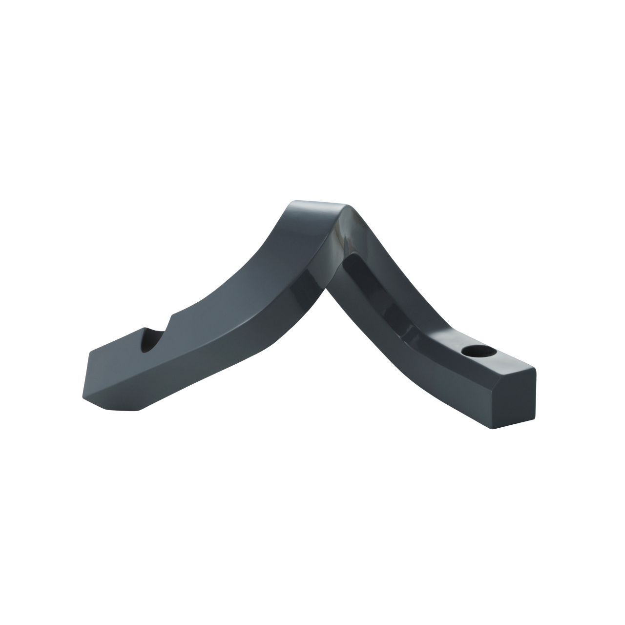 Kerzenhalter CROOKED TWO grau