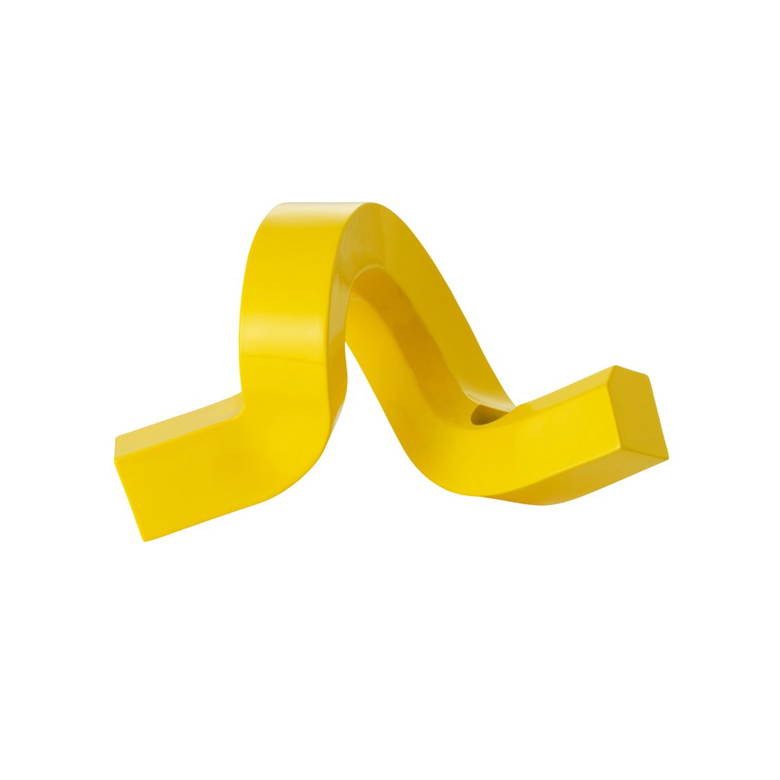 Kerzenhalter CROOKED ONE gelb