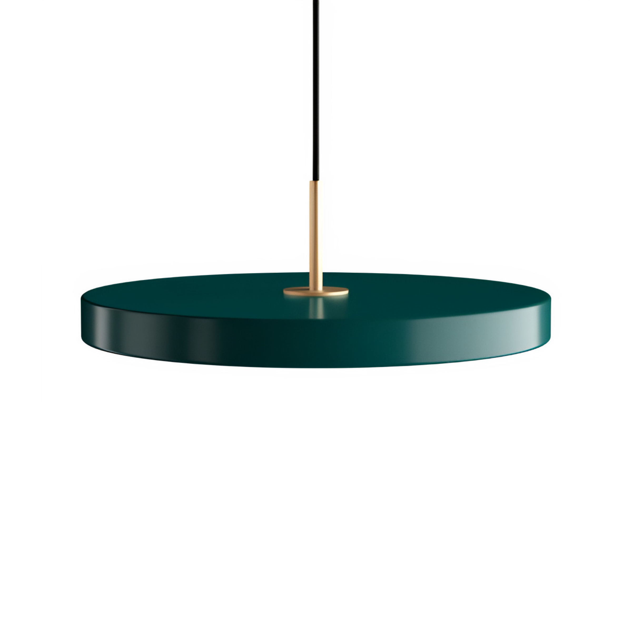 ASTERIA PLUS pendant lamp dark green with gold accent