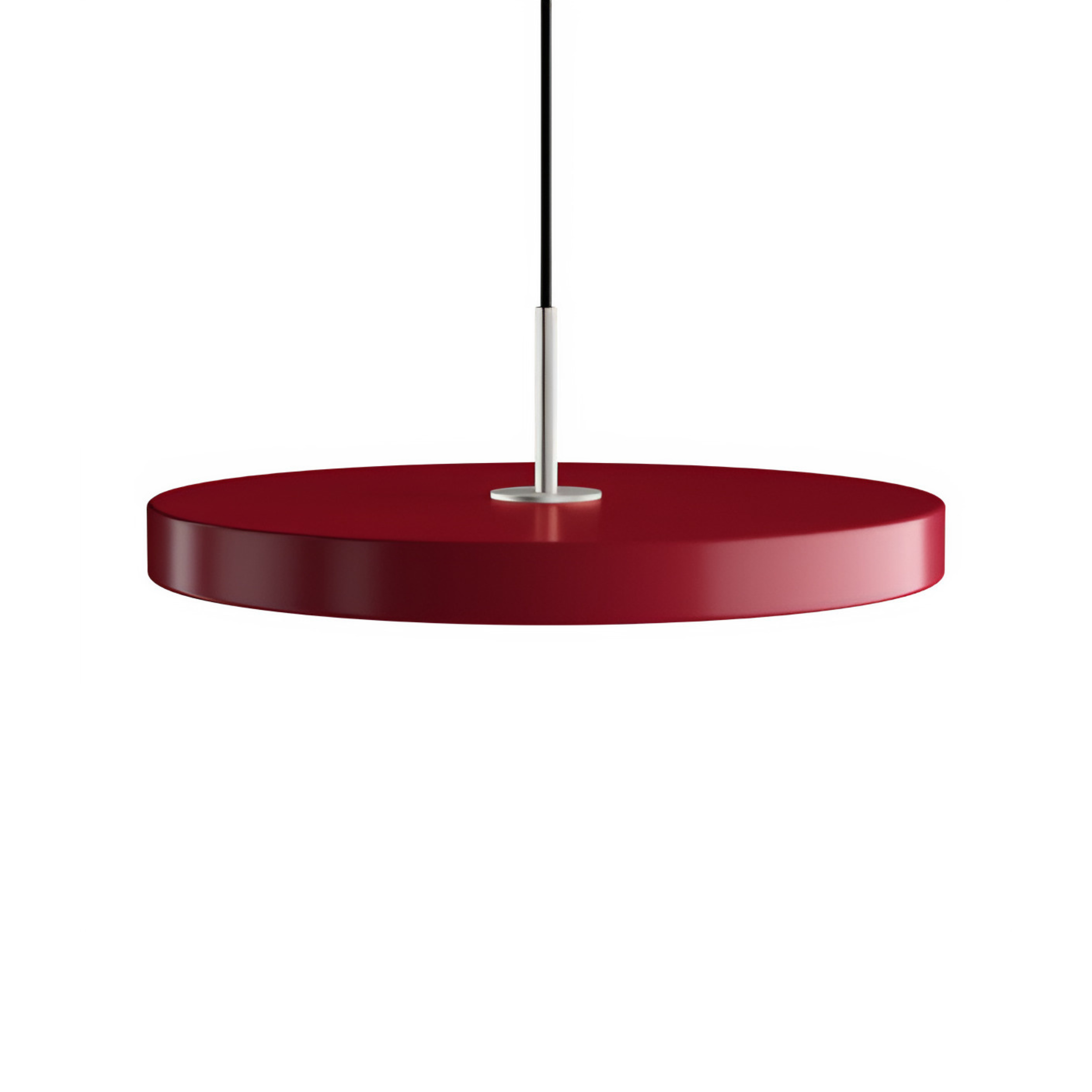 Pendelleuchte ASTERIA PLUS bordeaux mit silbernem Einsatz