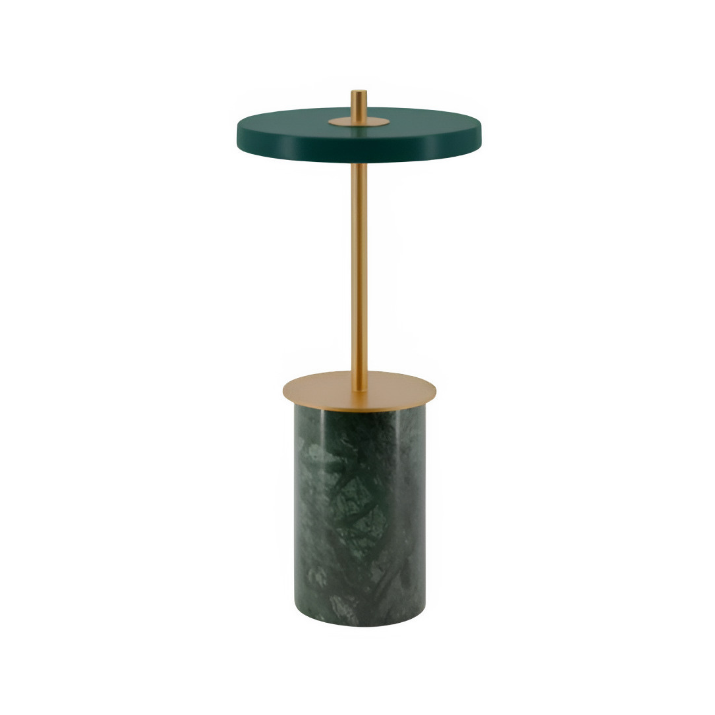 Tischlampe ASTERIA MOVE MINI grüner Marmor mit goldener Einlage