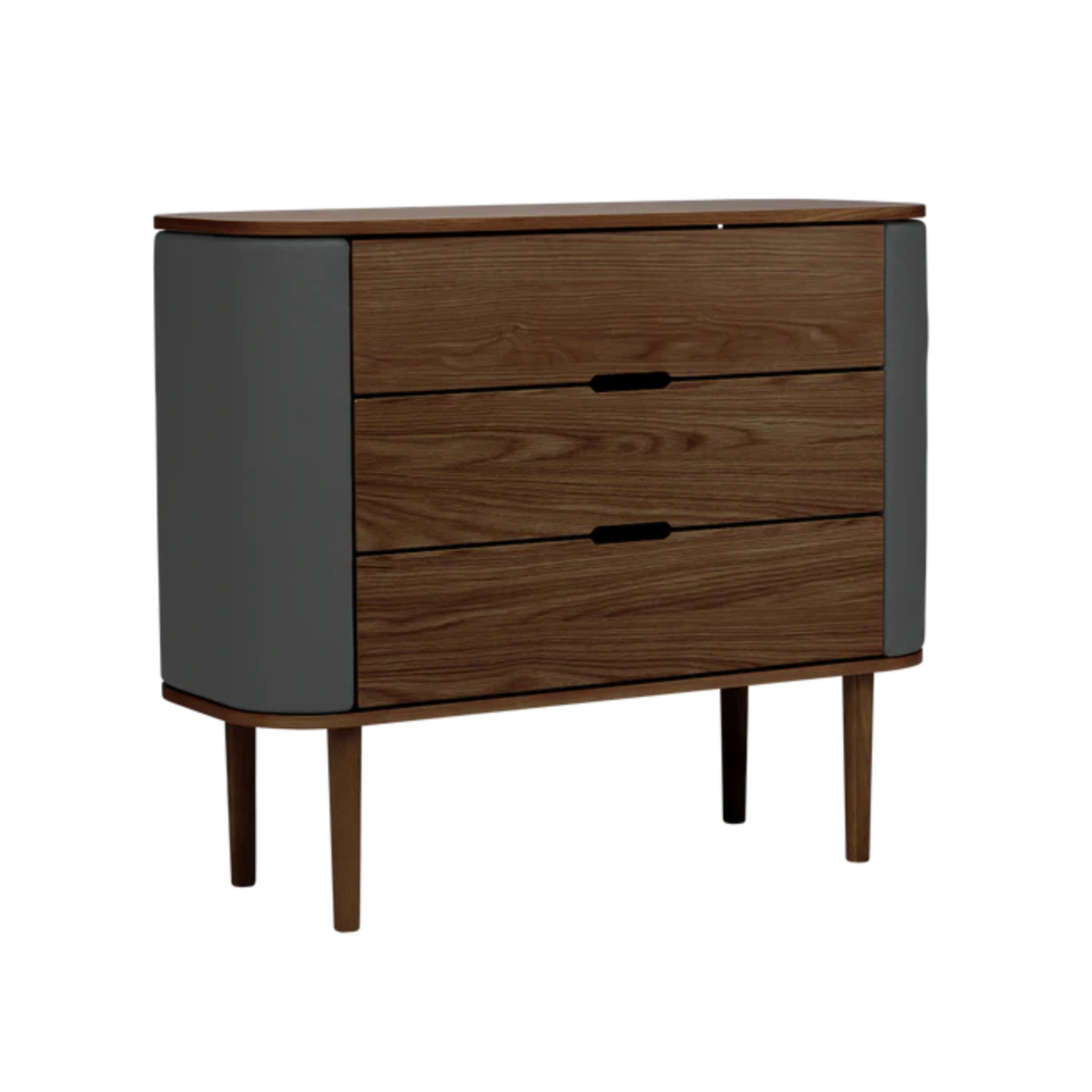 TREASURES cabinet dark gray with a dark oak base