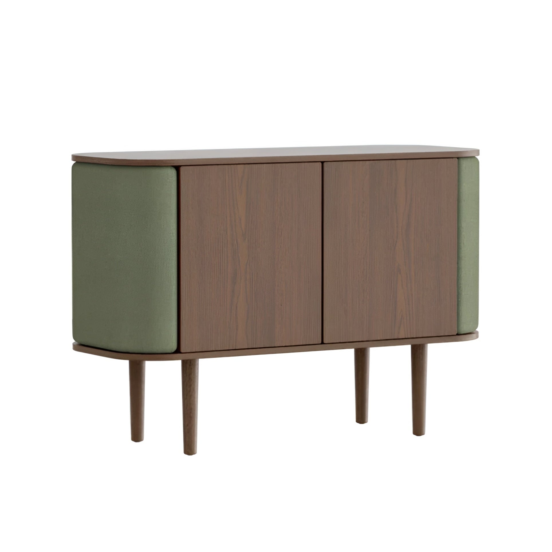 TREASURES chest of drawers green with dark oak