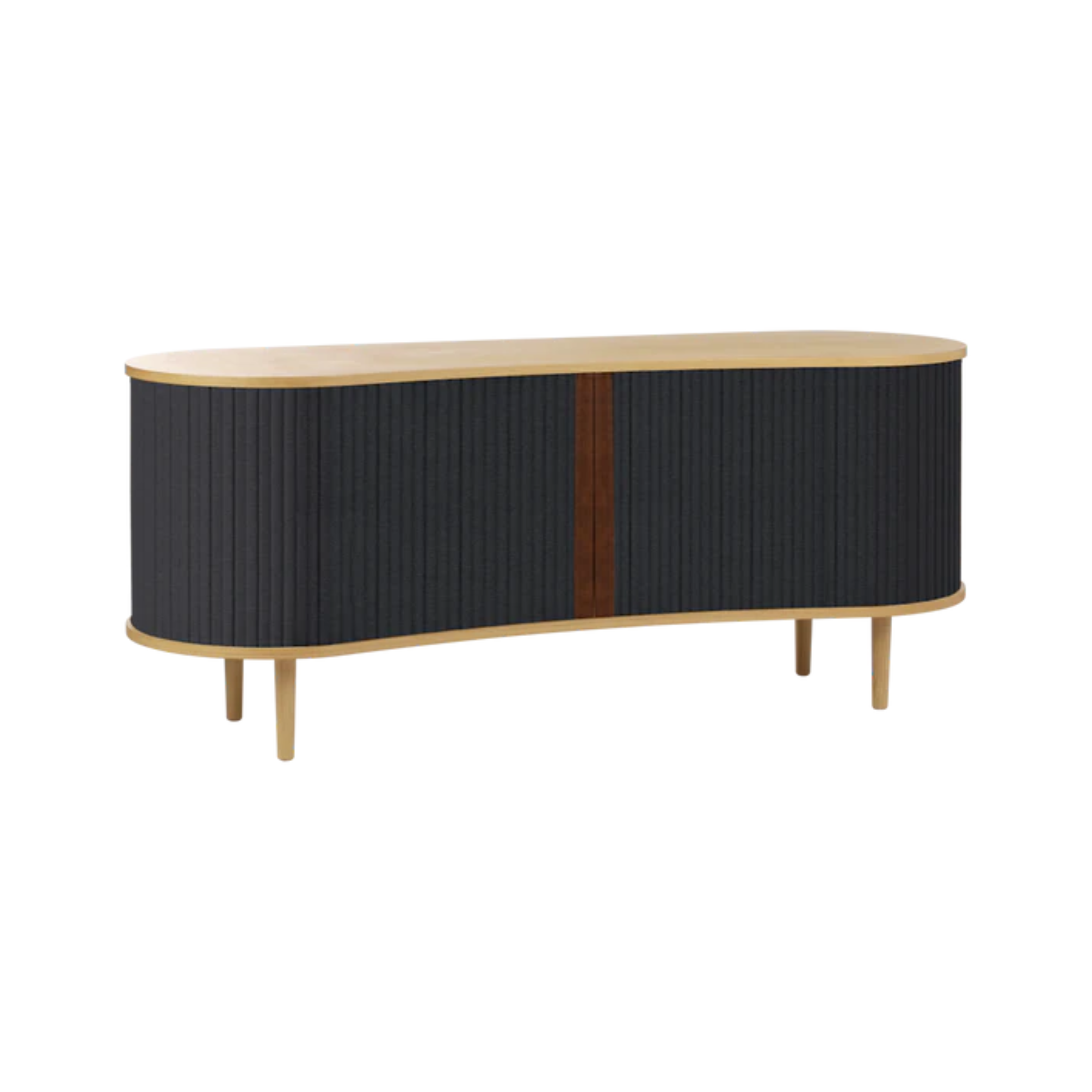 AUDACIOUS anthracite RTV cabinet with oak base
