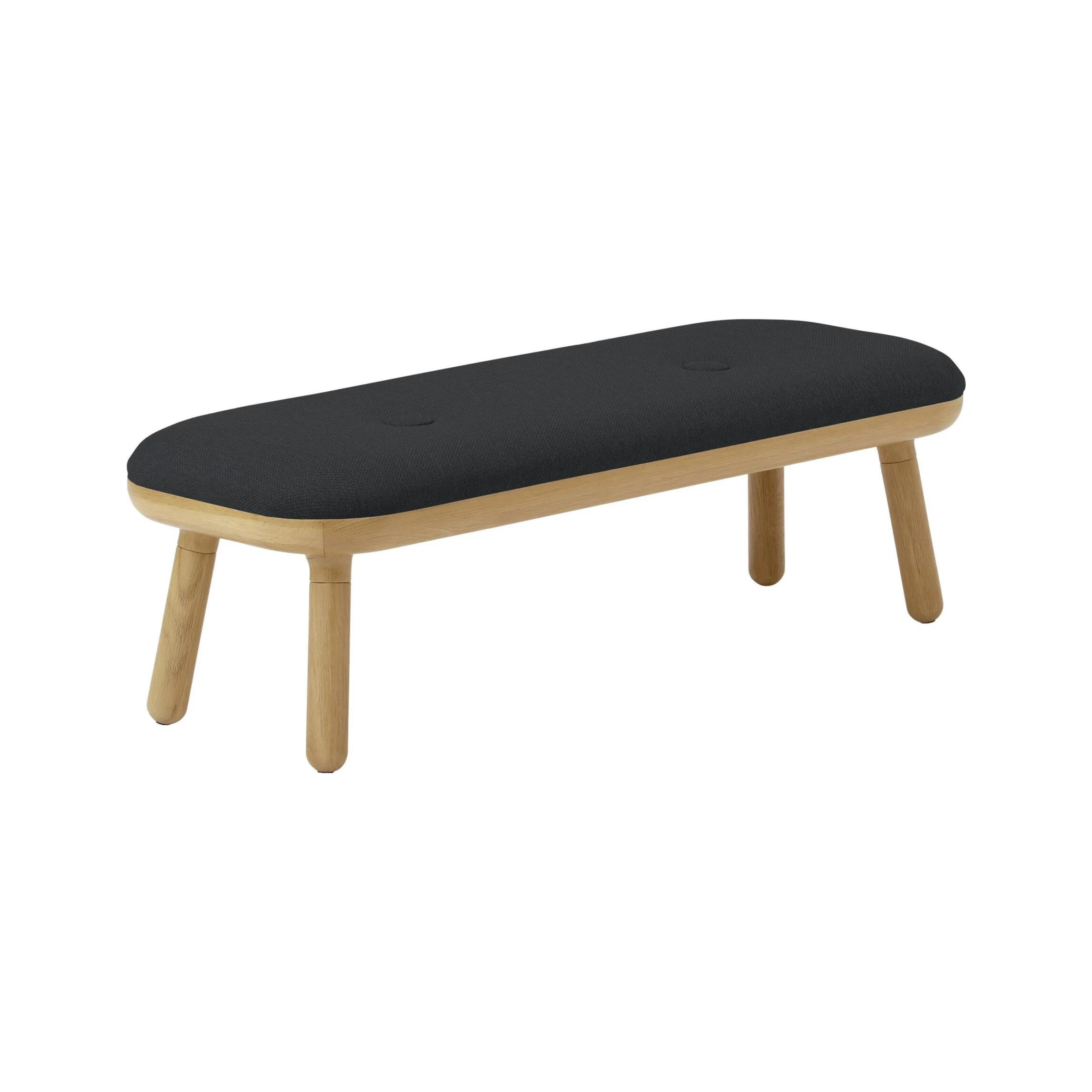 PAFF bench in anthracite with oak base