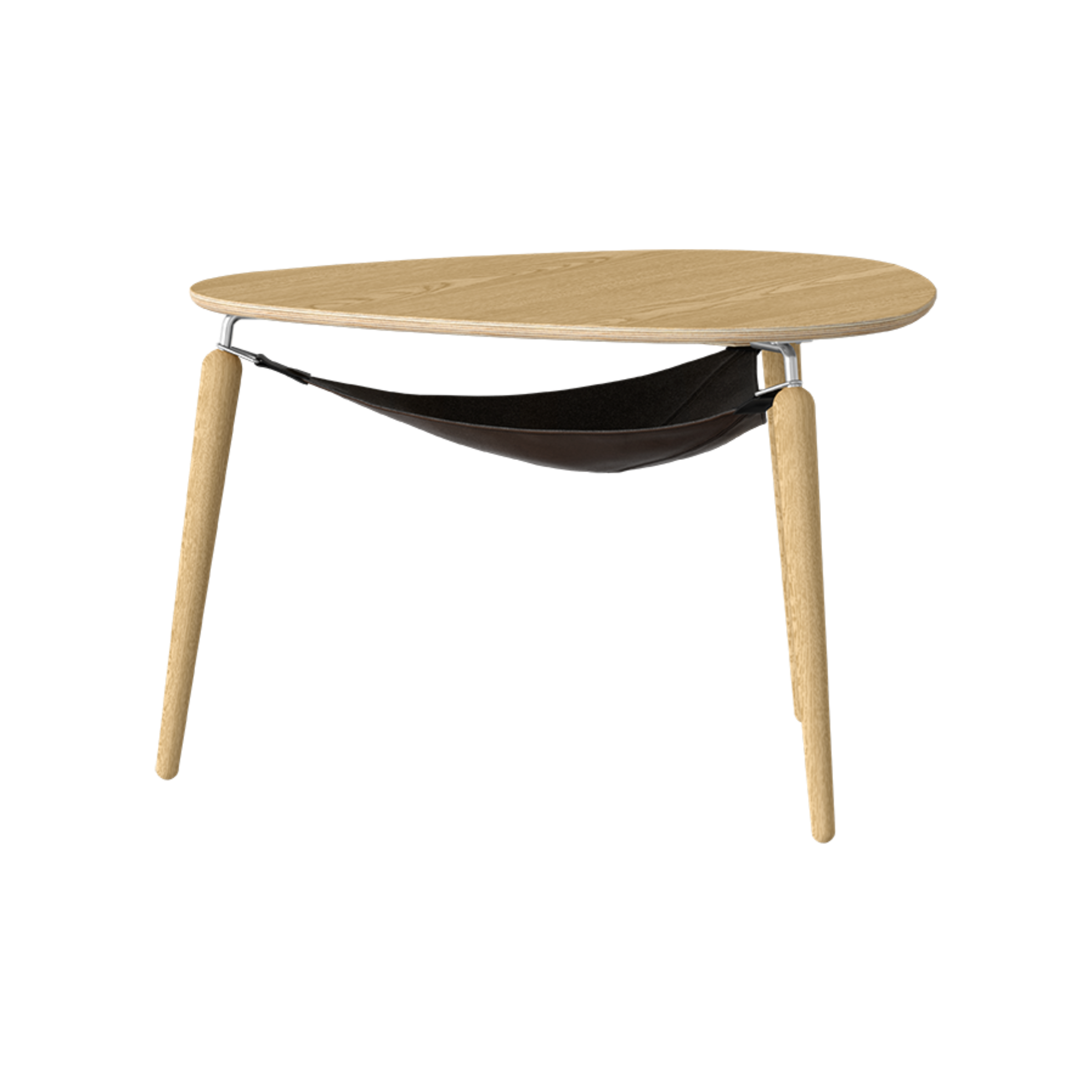 HANG OUT coffee table oak with silver supports