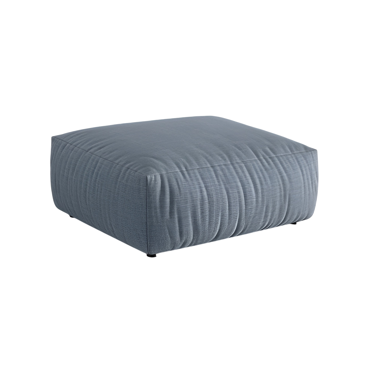 CHRIS light blue chenille pouf