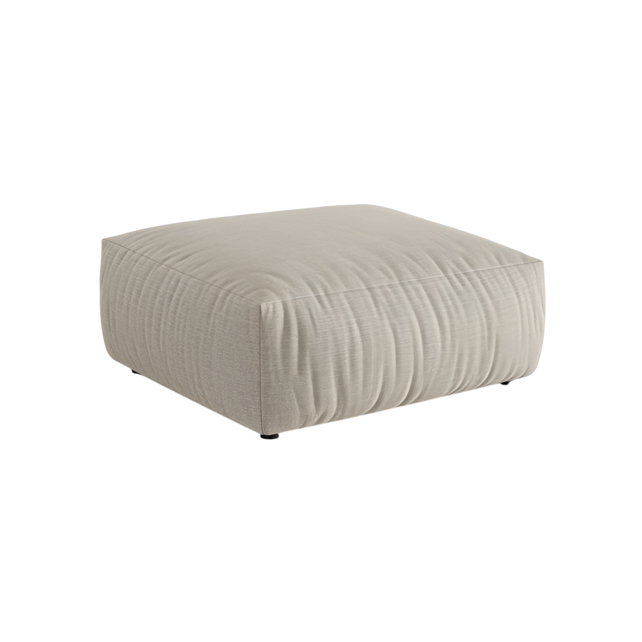 CHRIS Cream Chenille Pouf