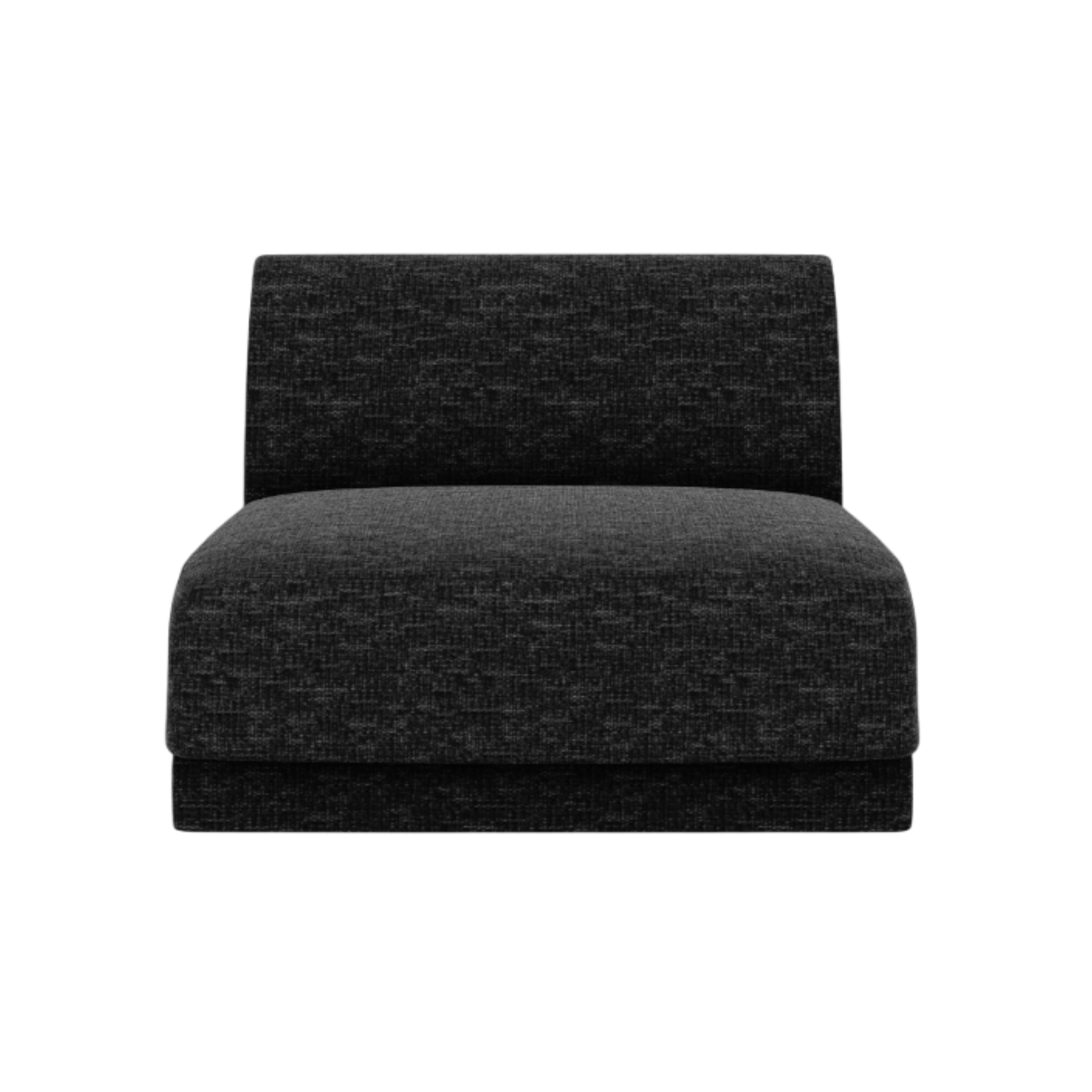 Armchair / module MILEY black chenille silky