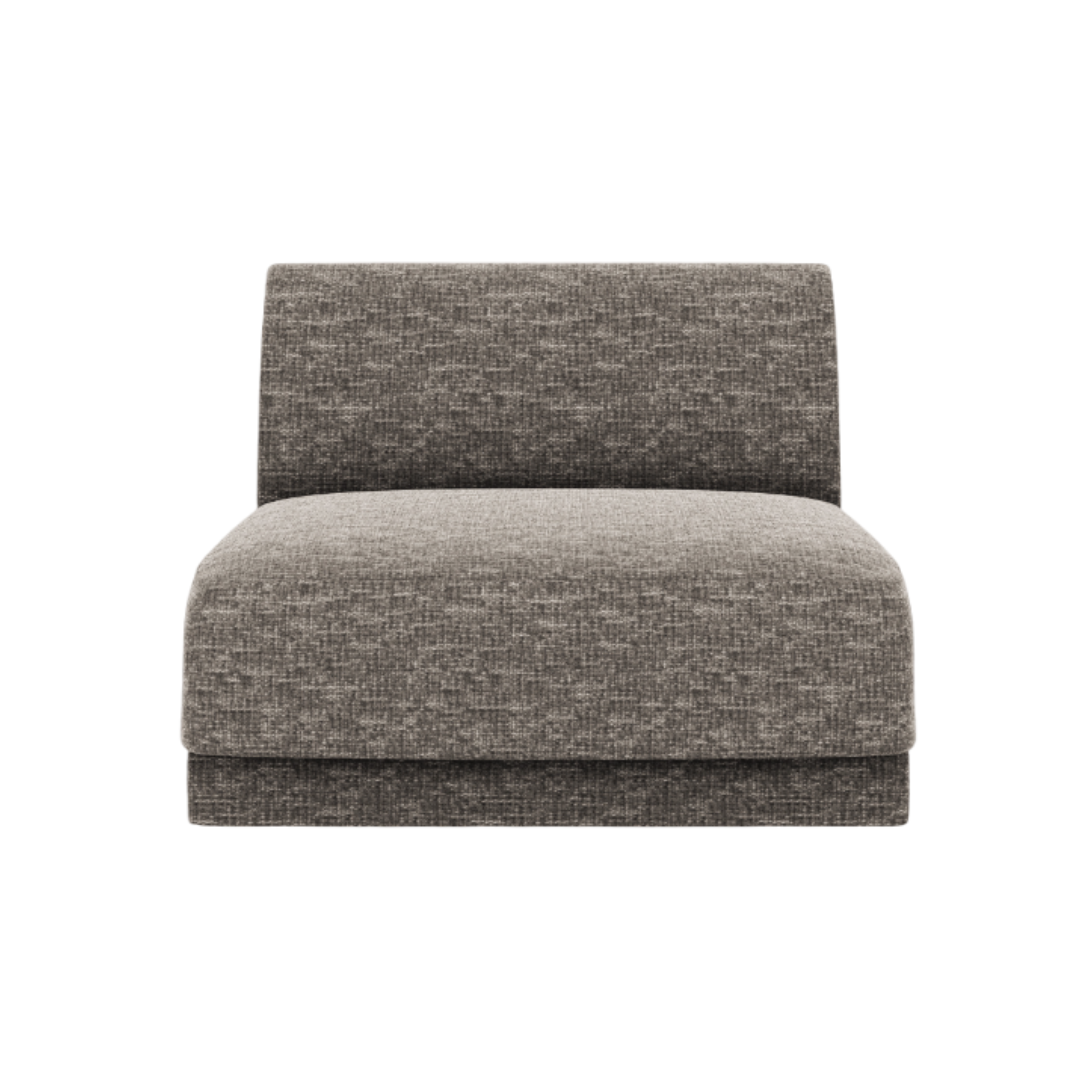 Armchair / module MILEY gray chenille silky