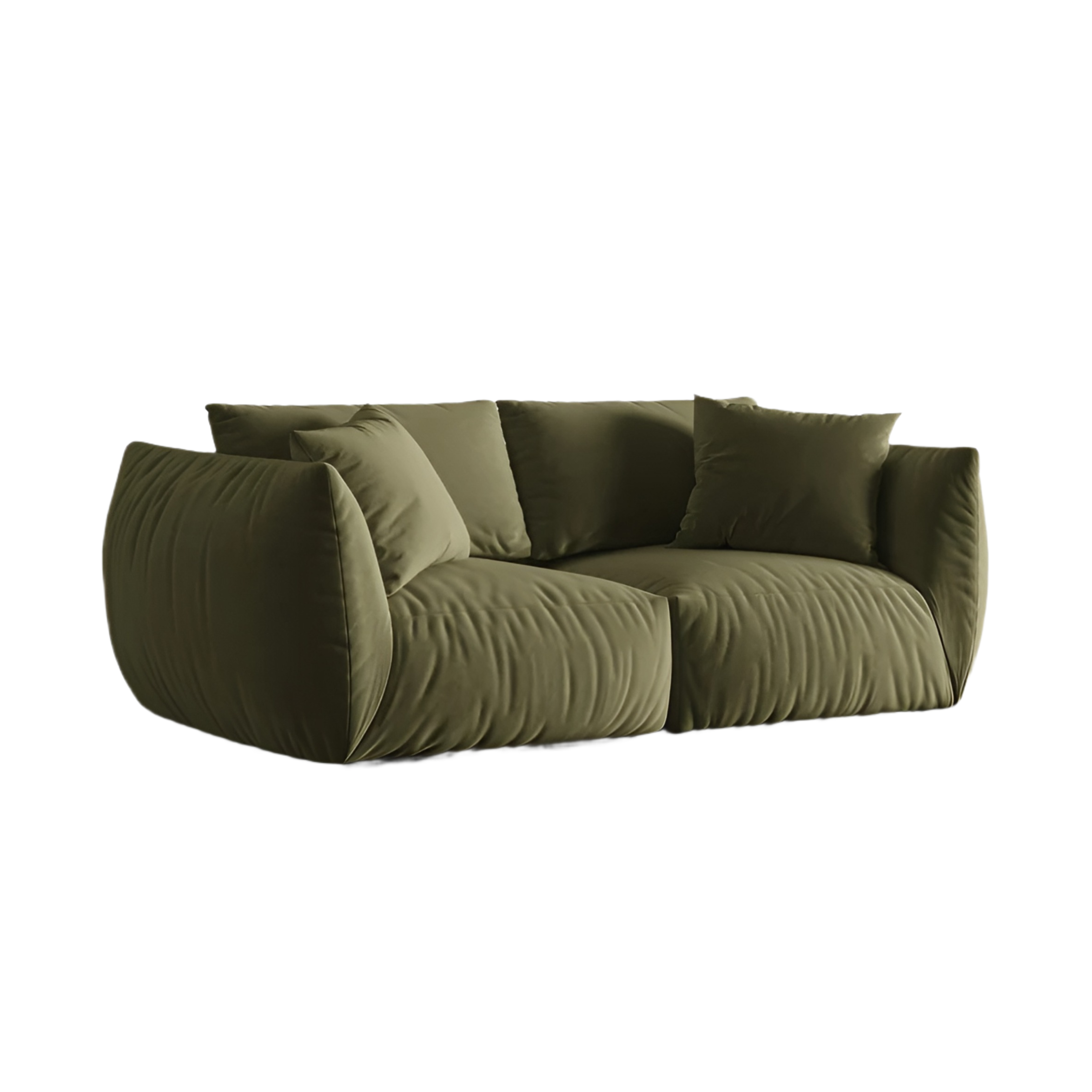 Sofa aus Samt 3-sitzig CHRIS hellgrün