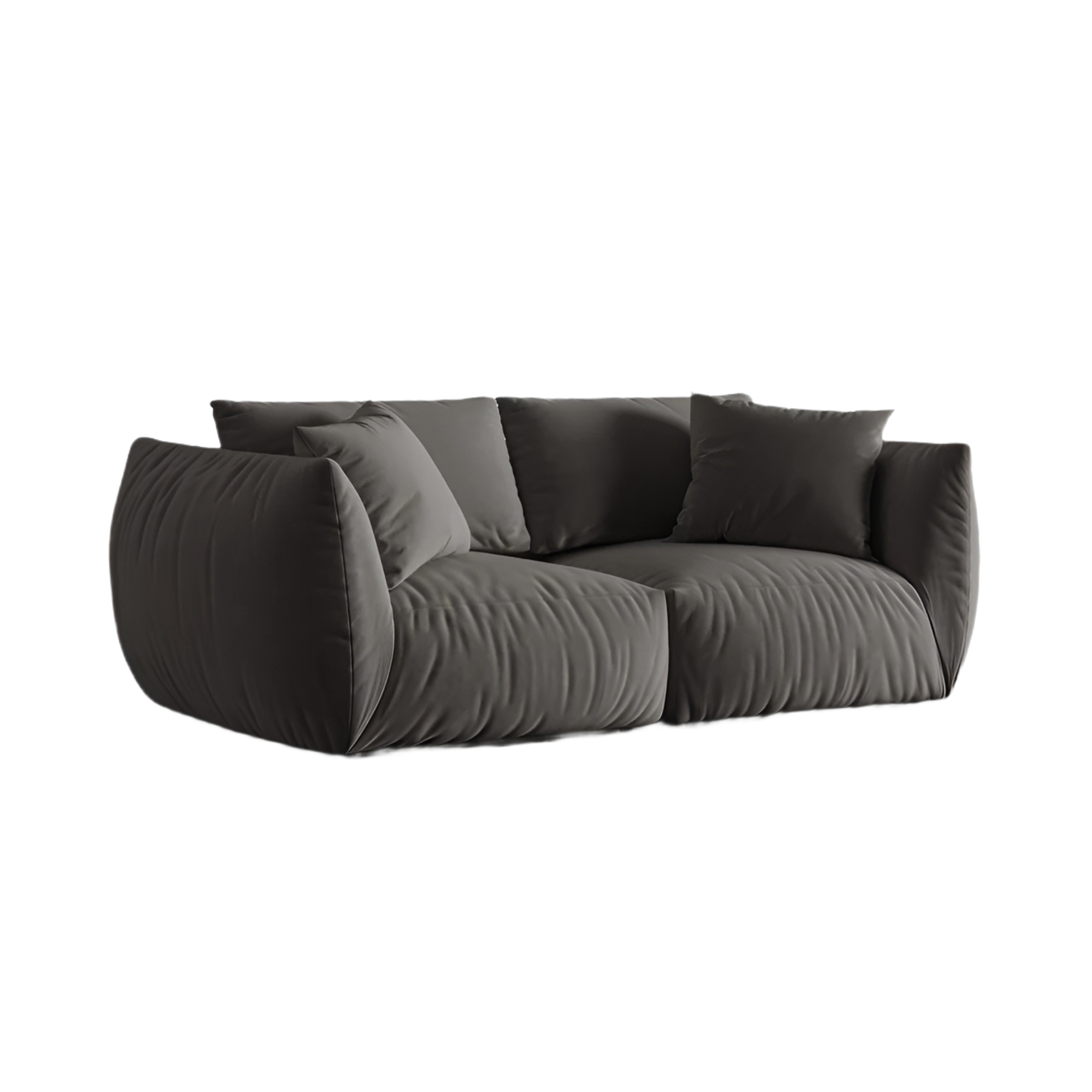 CHRIS dark gray velvet 3-seater sofa