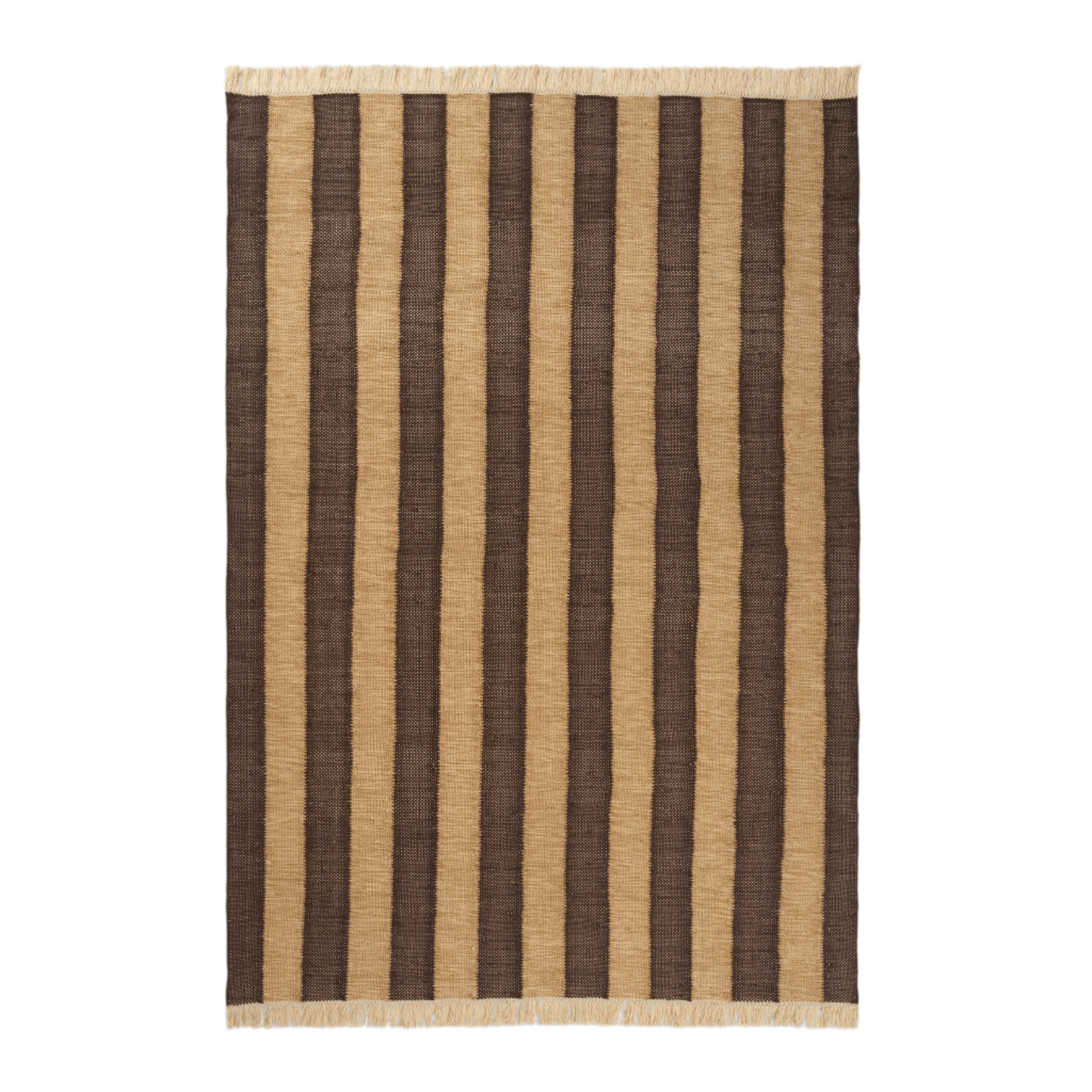IVES chocolate rug with beige