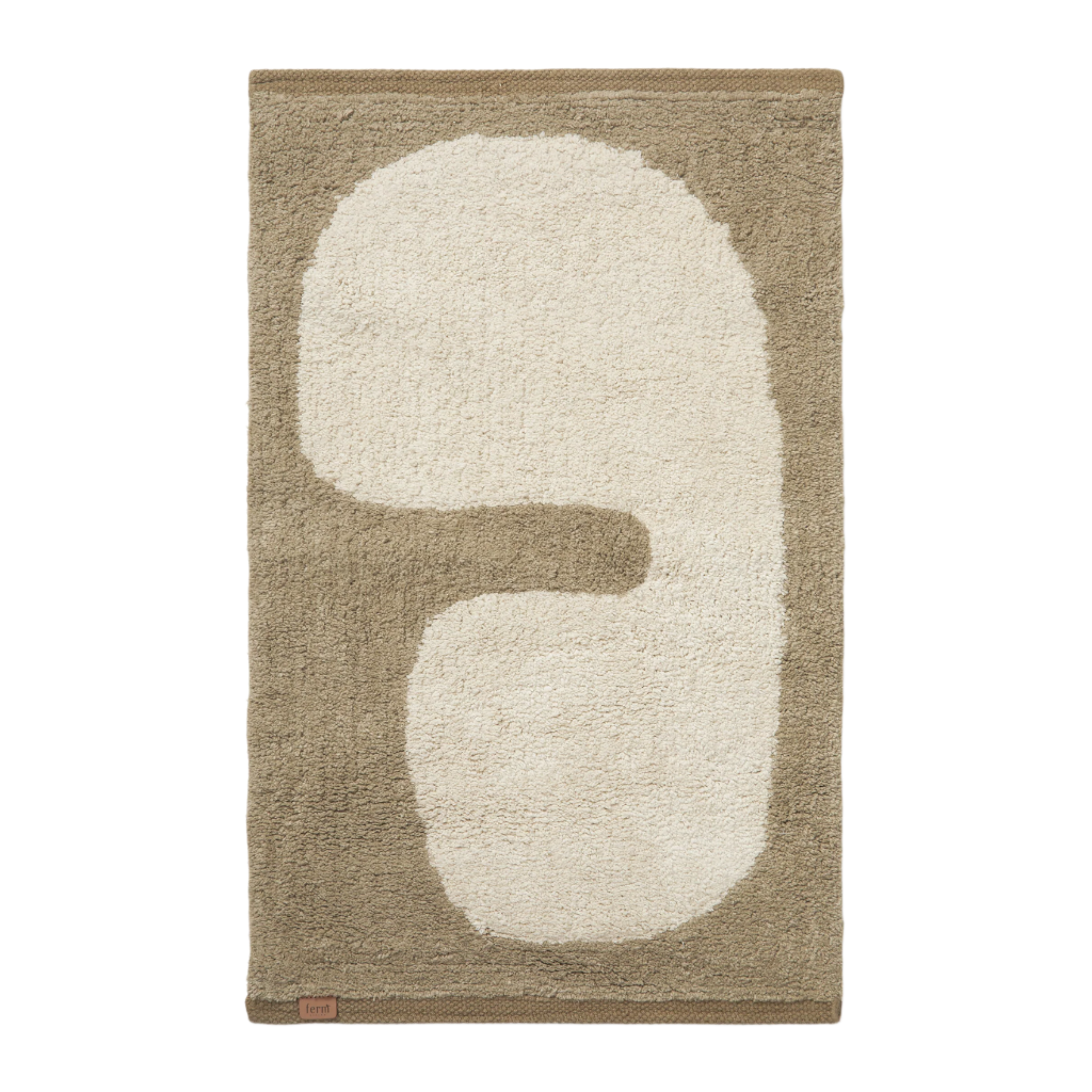 Waschbarer Teppich LAY Off-White mit Dunkelbeige
