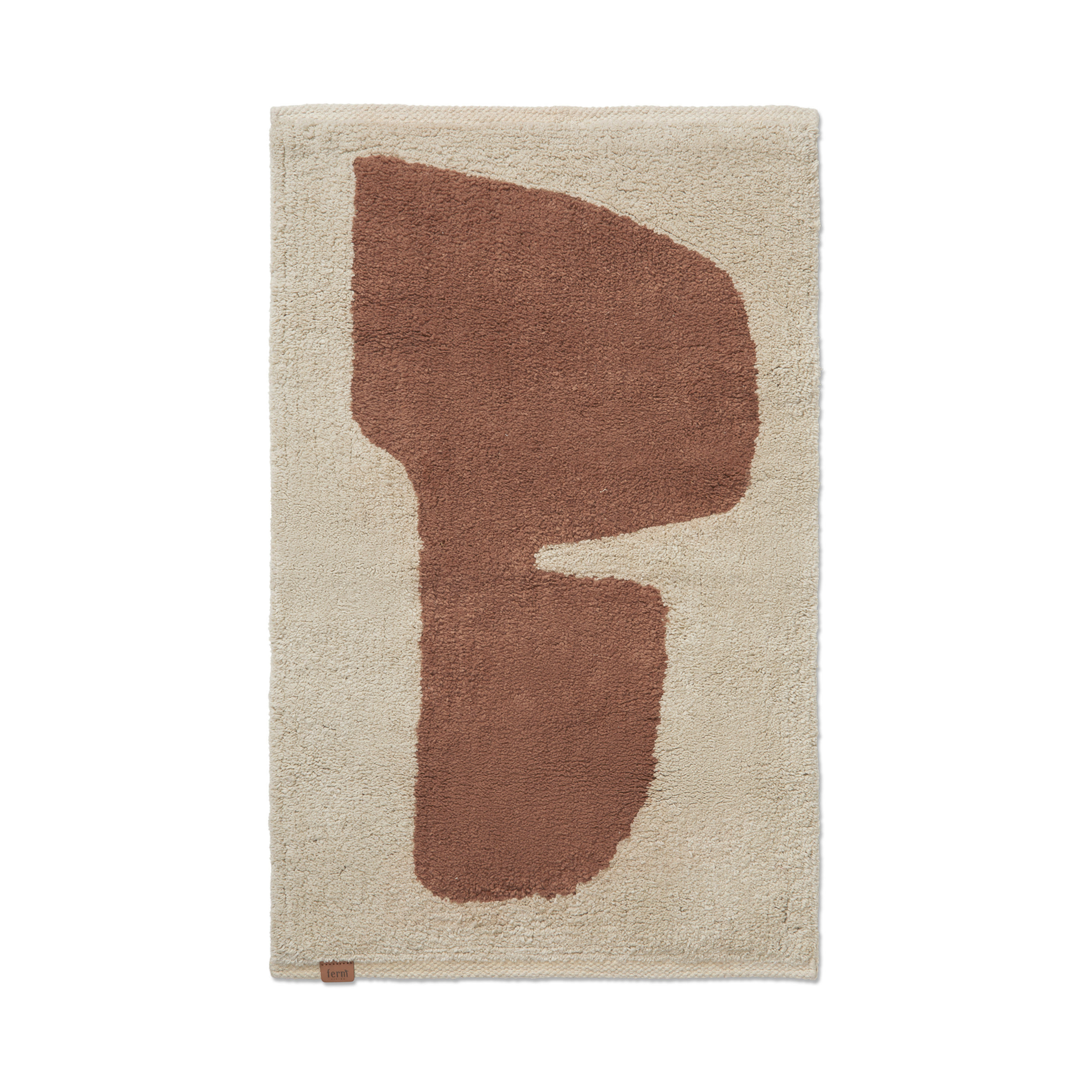 Waschbarer Teppich in Rost und Beige