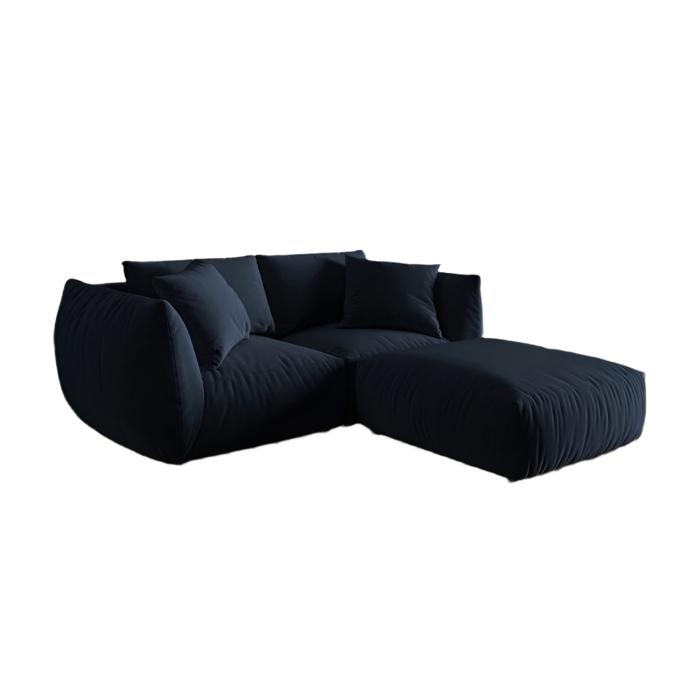Samt-Ecksofa links CHRIS königsblau
