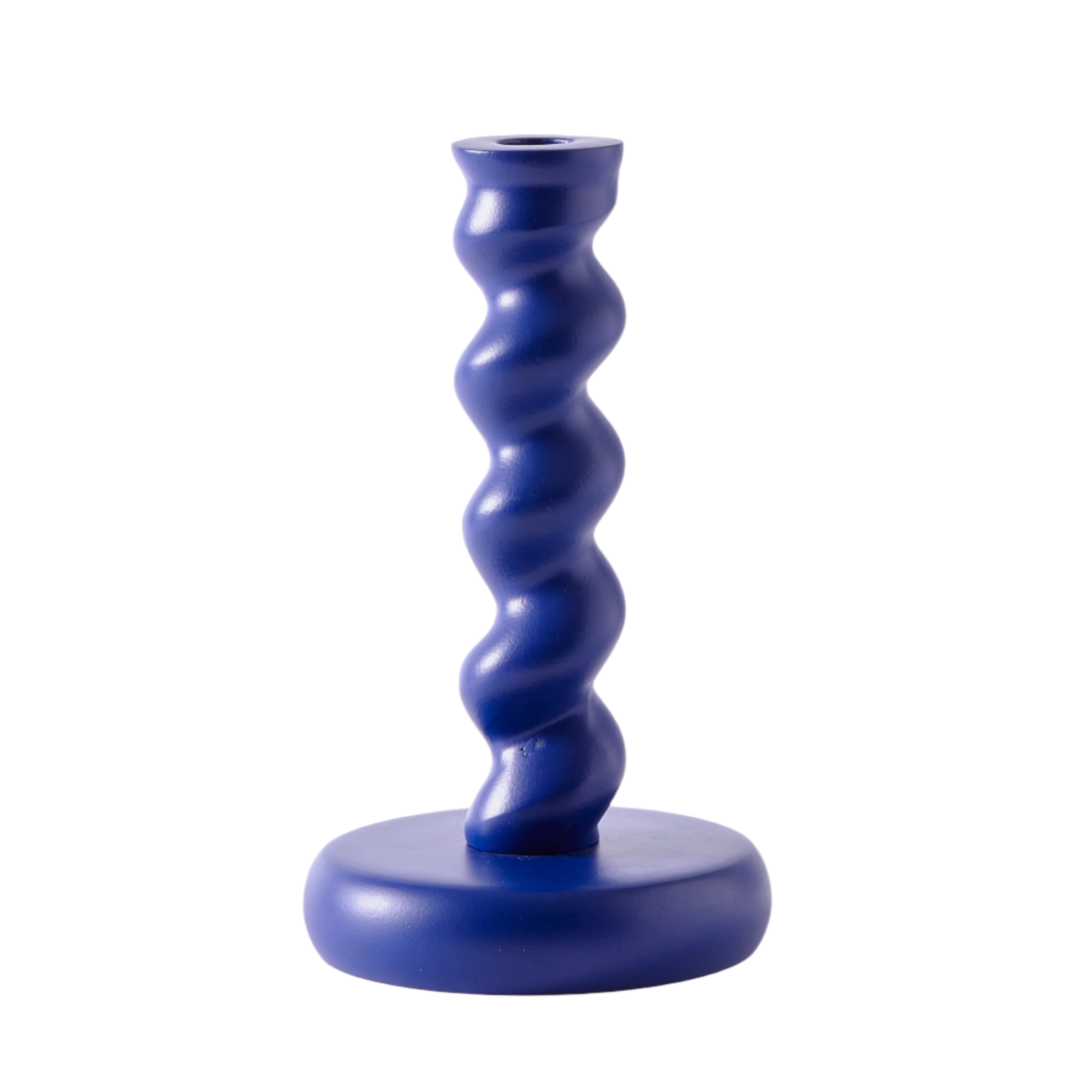 TWISTER Kerzenständer dunkelblau