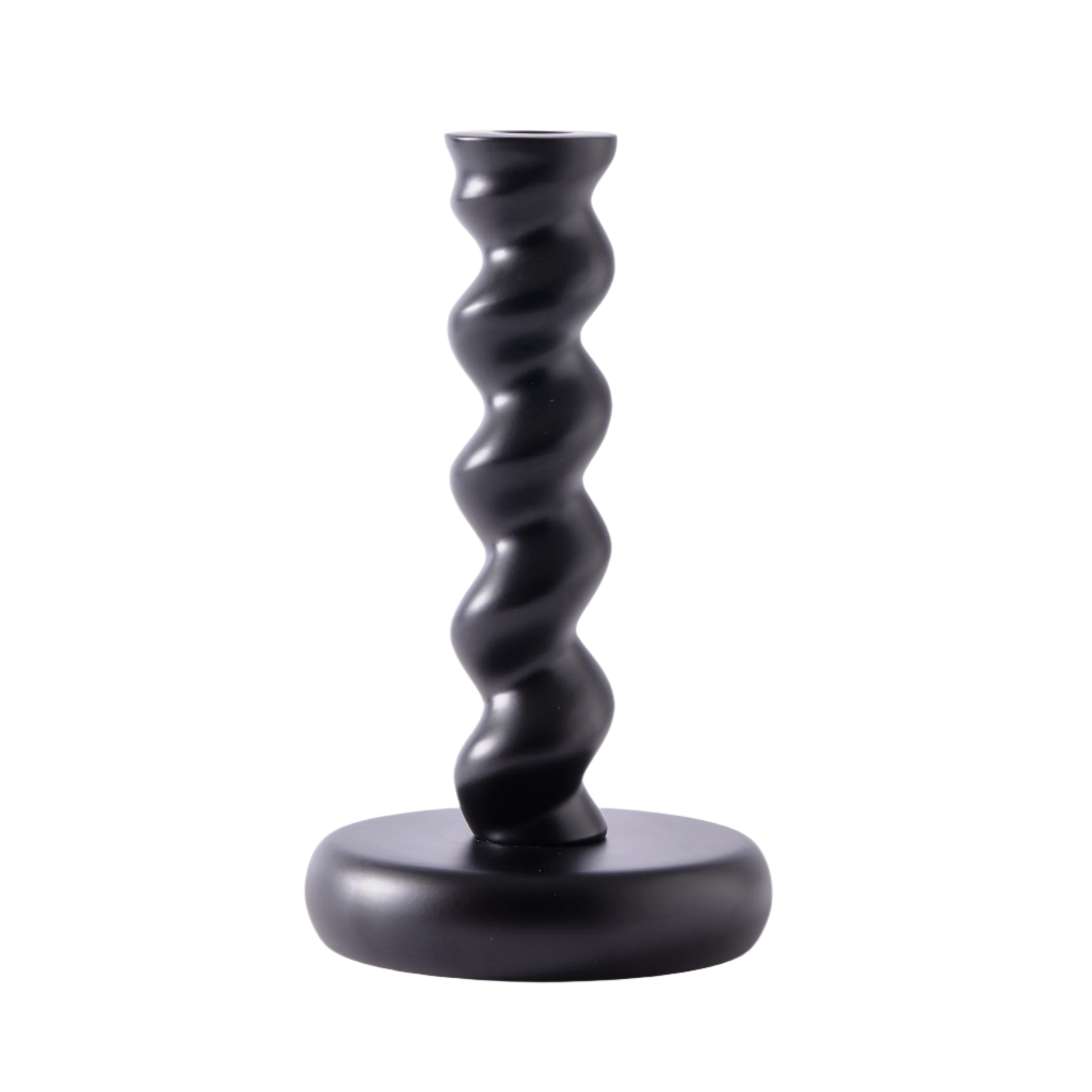 TWISTER Kerzenständer schwarz