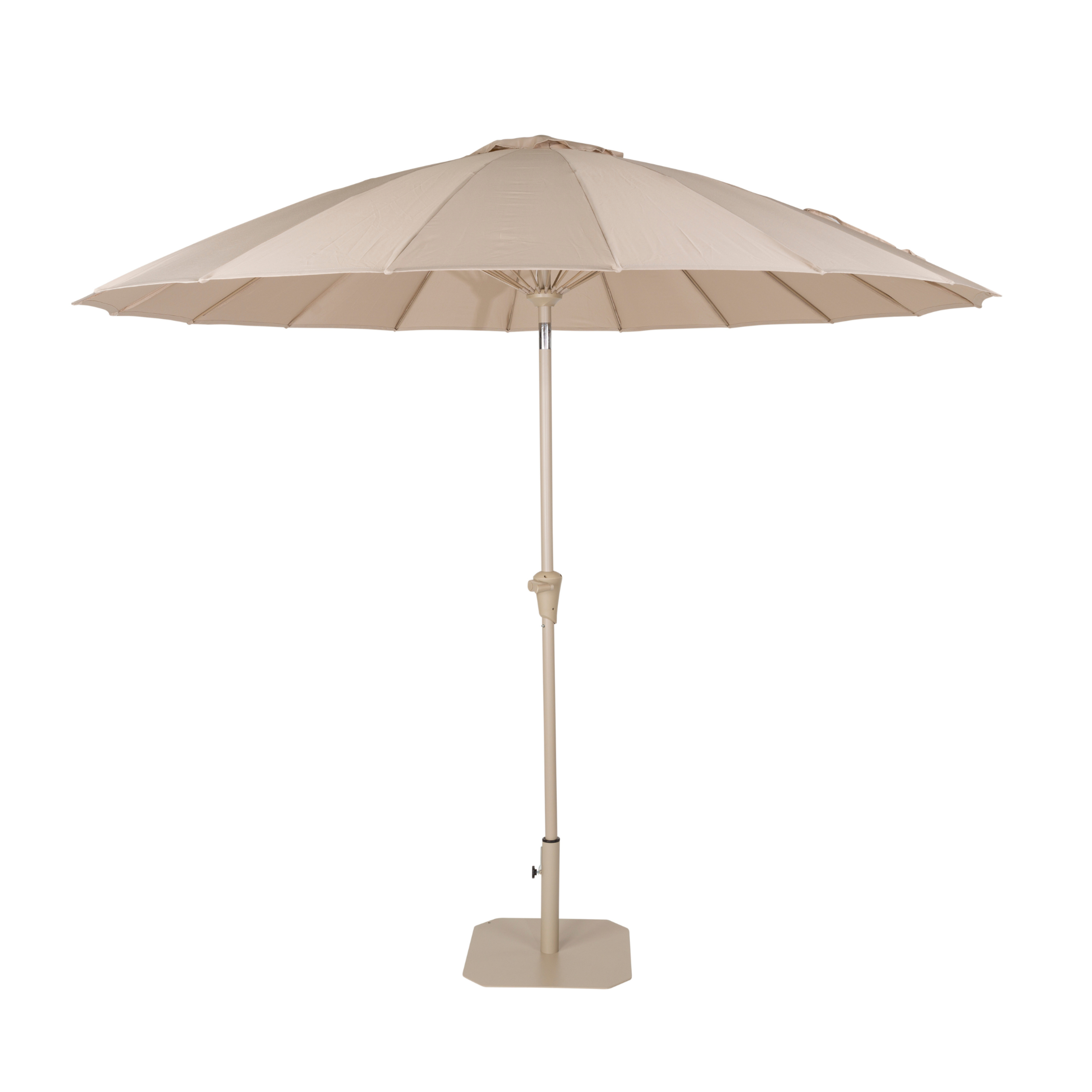 SUNSHINE parasol with base beige