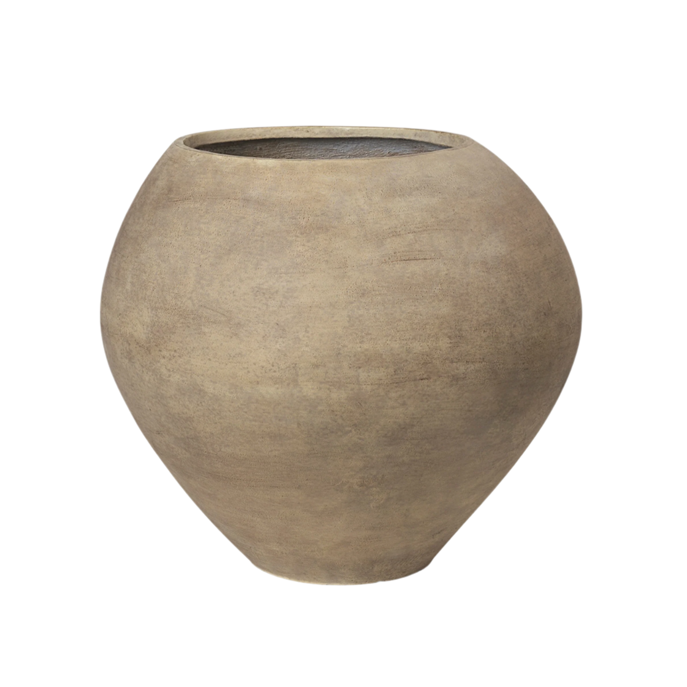 DODU TALL planter brown cement