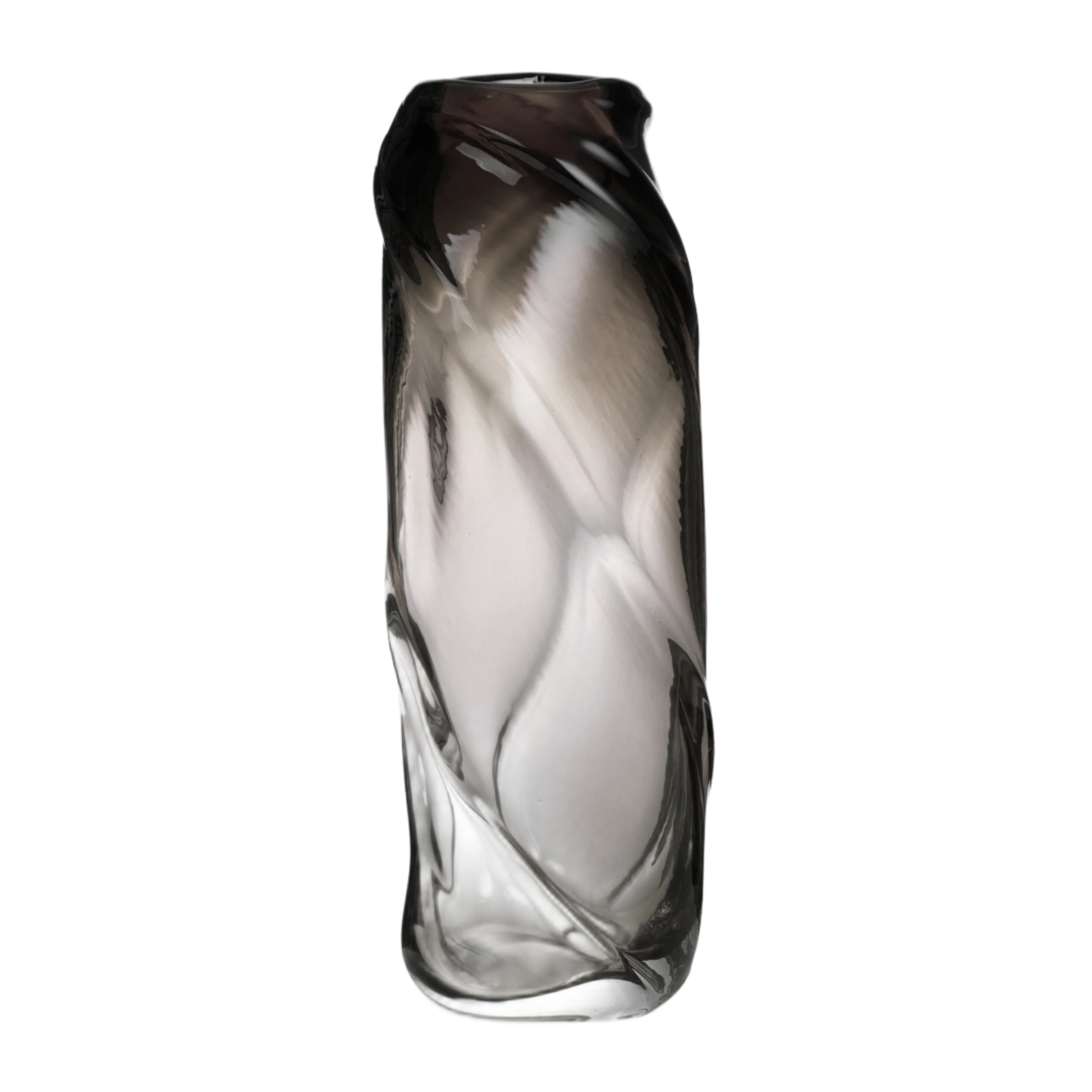 WATER TALL SWIRL Vase dunkelgrau