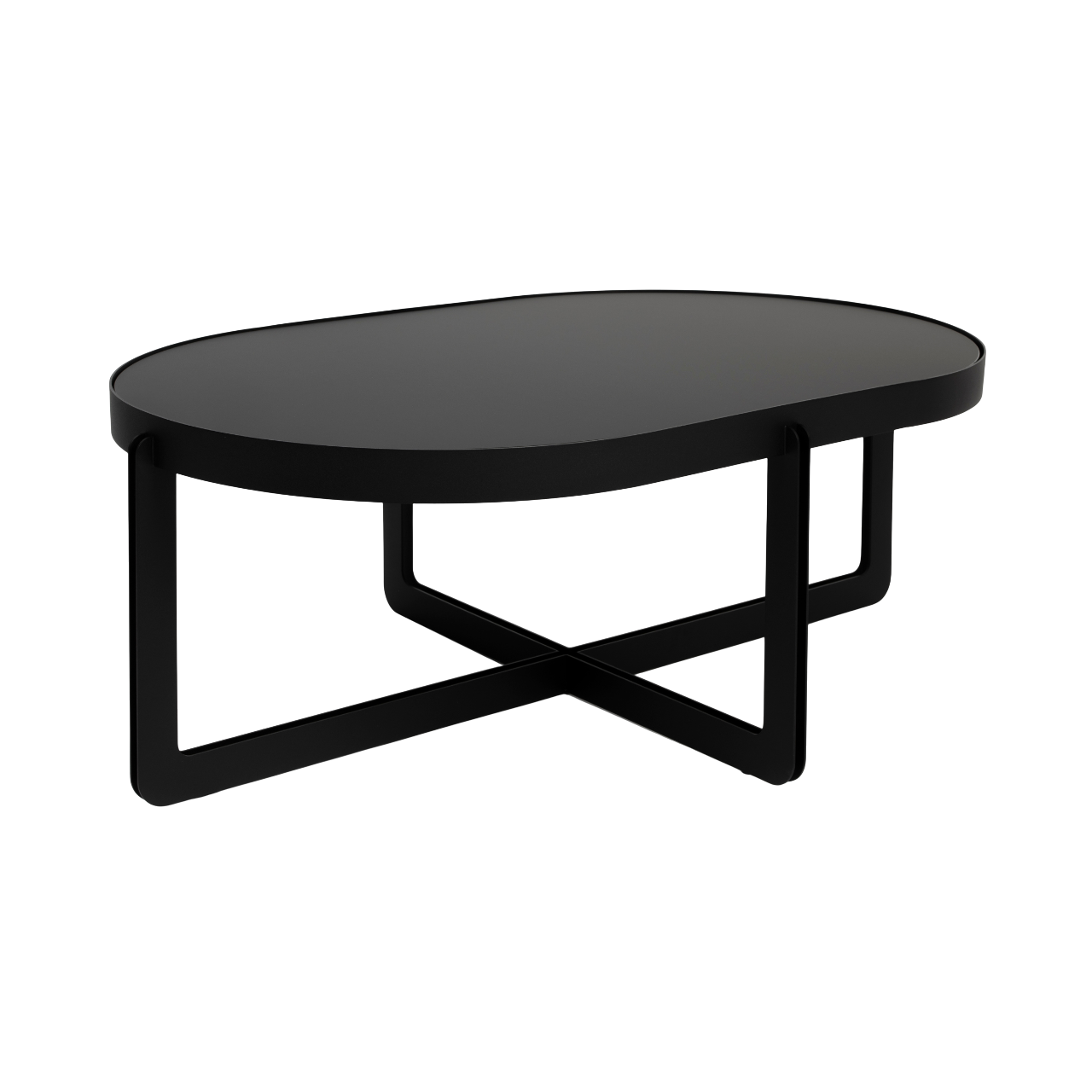 CENTRE OVAL black coffee table