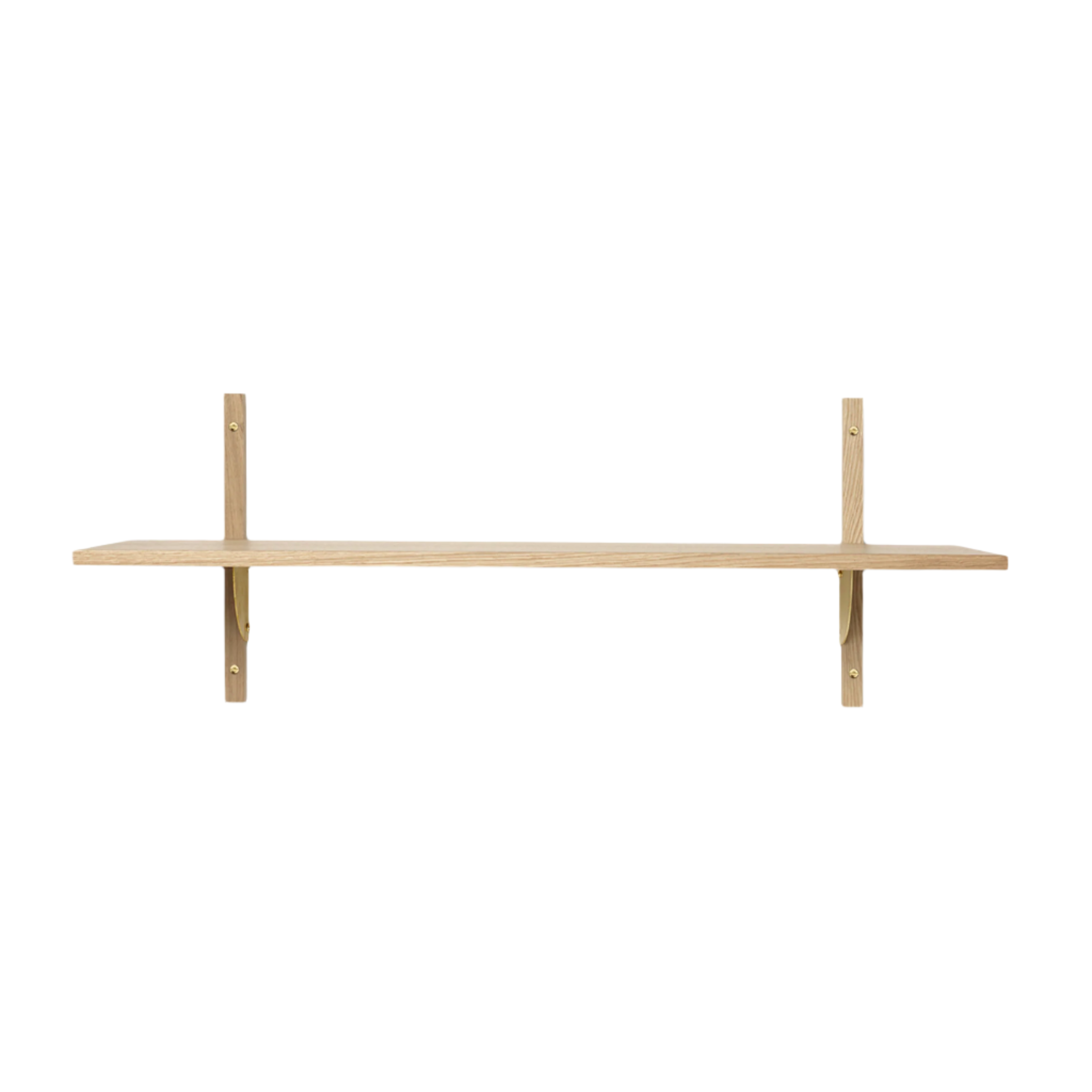 SECTOR WIDE Regal aus Eichenfurnier mit Messing-Finish