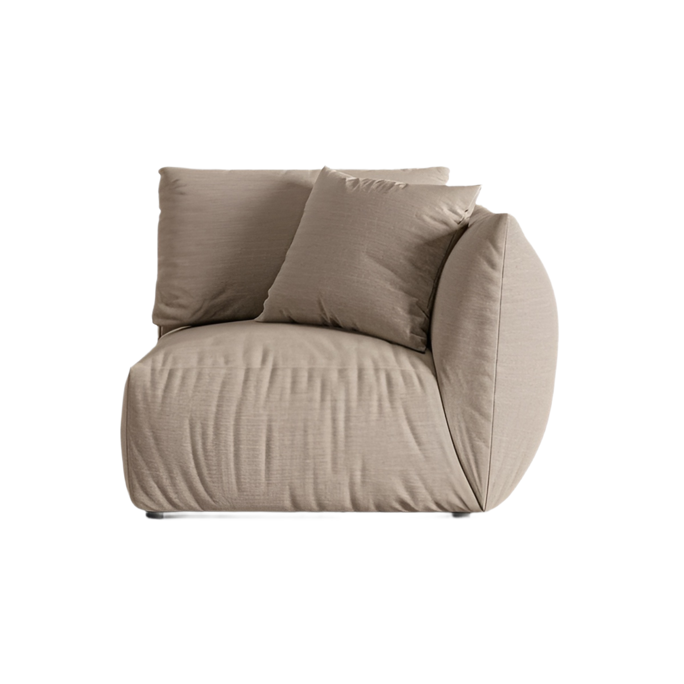 Modulares Sofa CHRIS - rechte Element sandfarbener Chenille