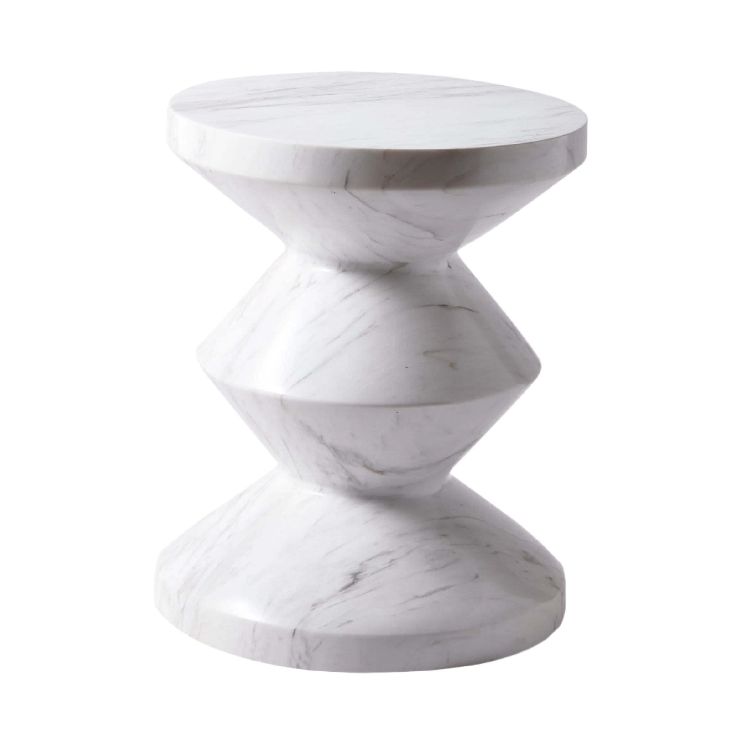 ZIG ZAG stool white marble