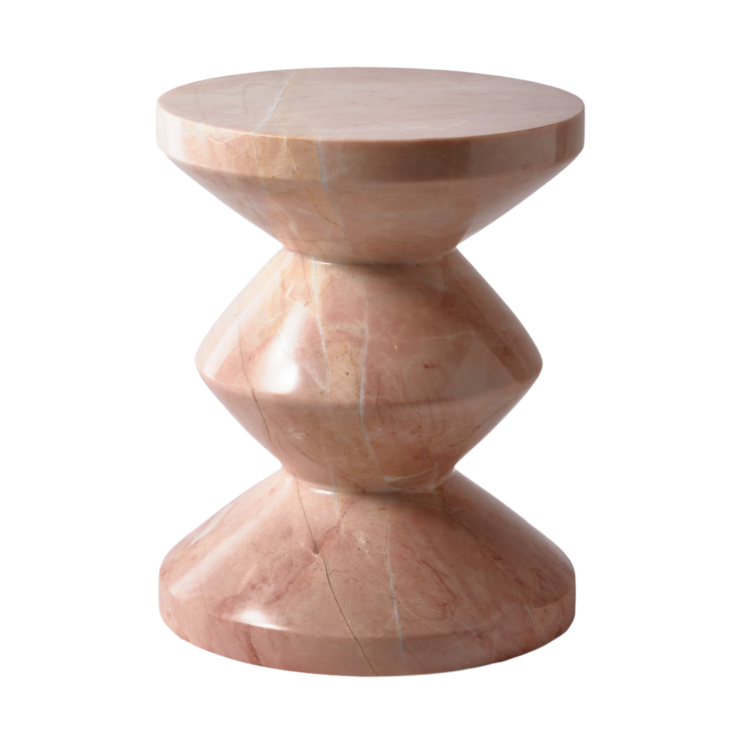 ZIG ZAG stool light pink marble