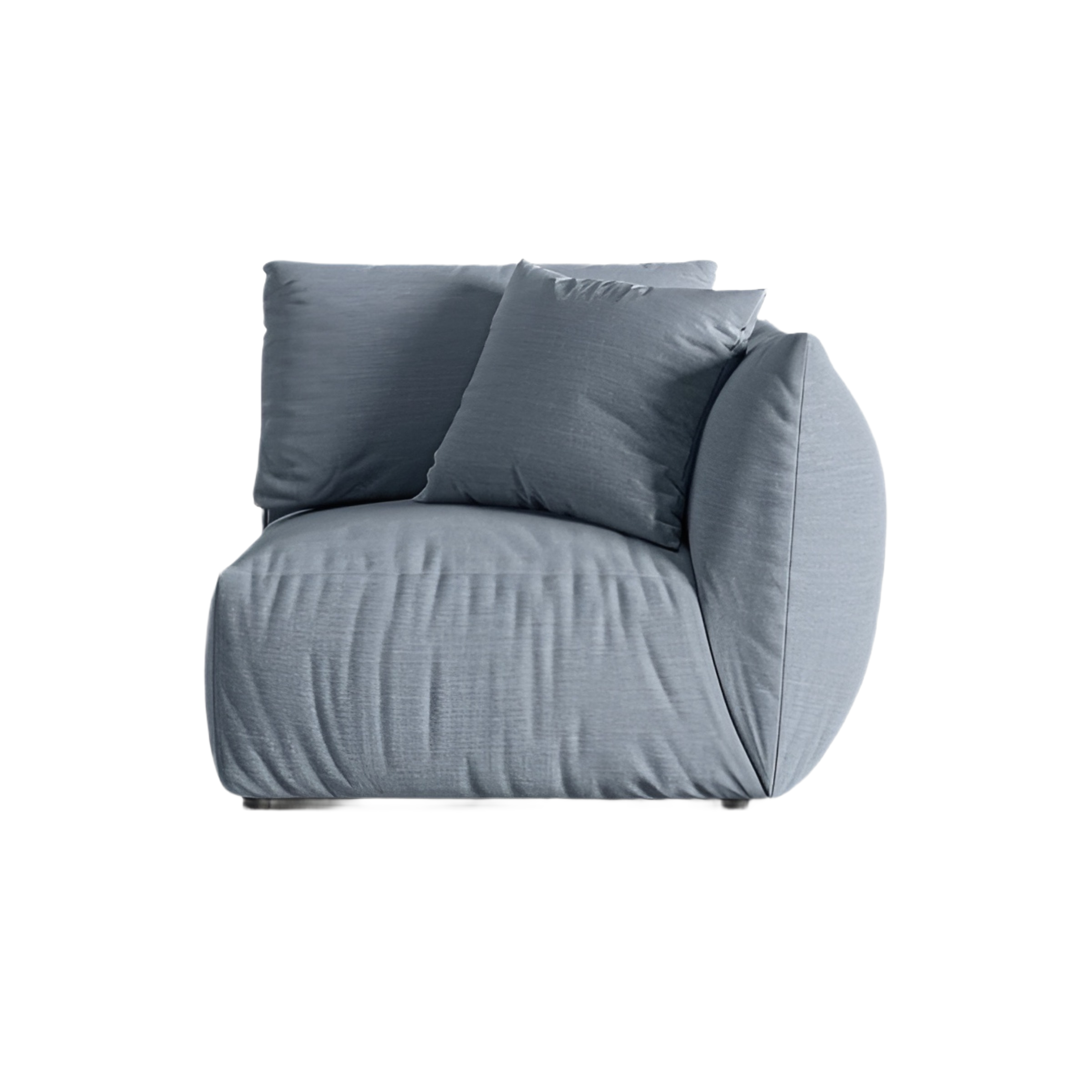 CHRIS Modular Sofa - Right Element Light Blue Chenille