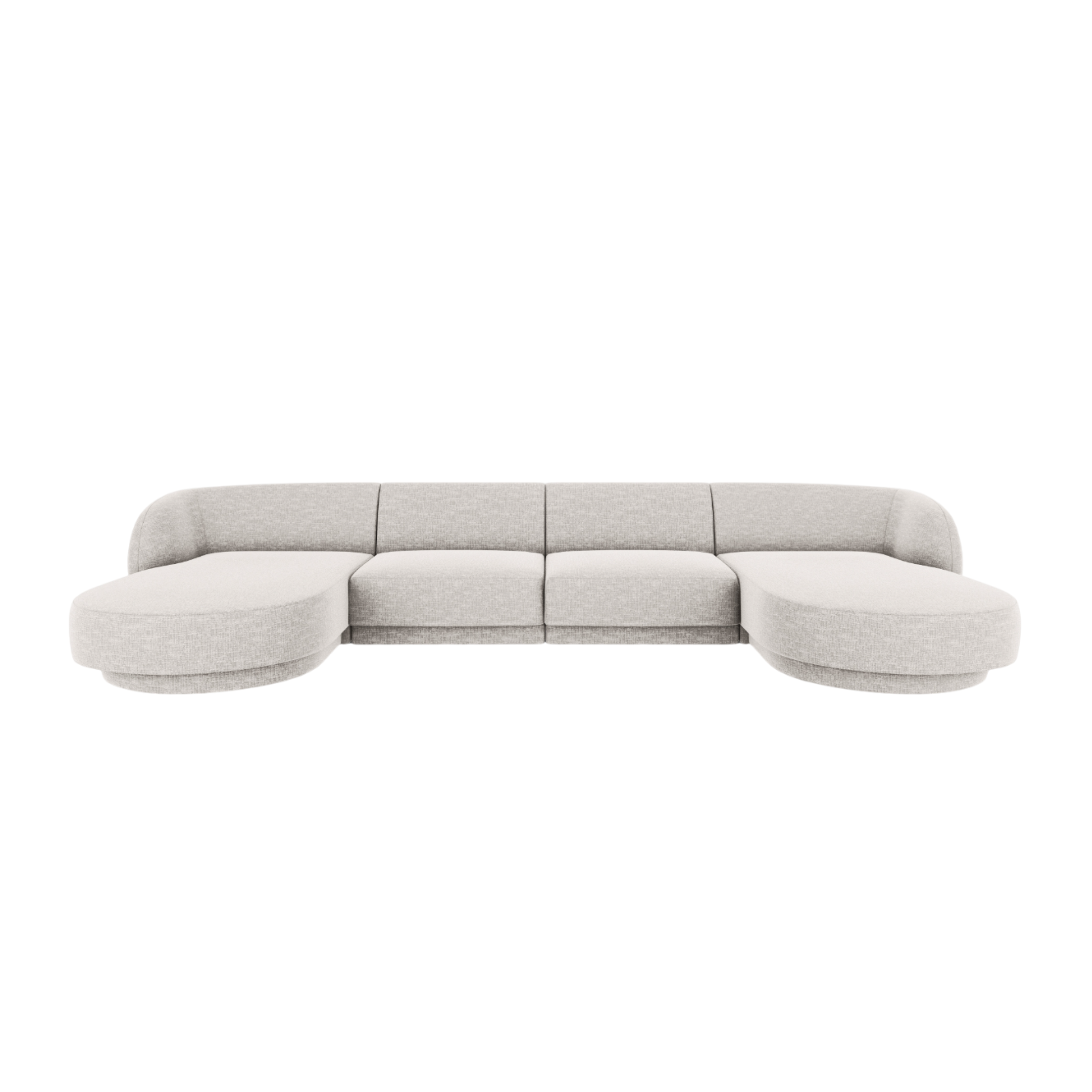 U-shaped Corner Sofa MILEY Gray Chenille