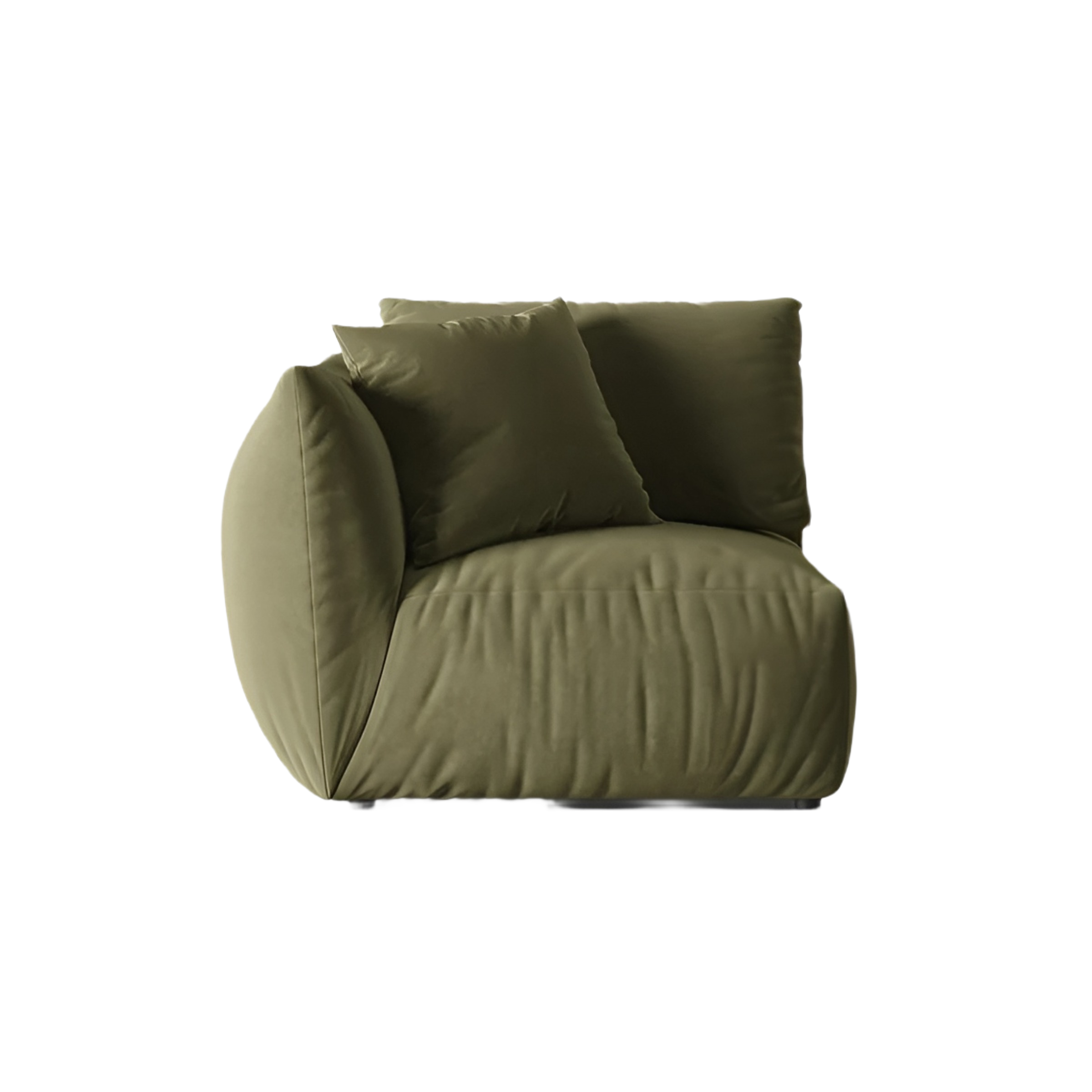 CHRIS Velvet Modular Sofa - Left Element in Light Green