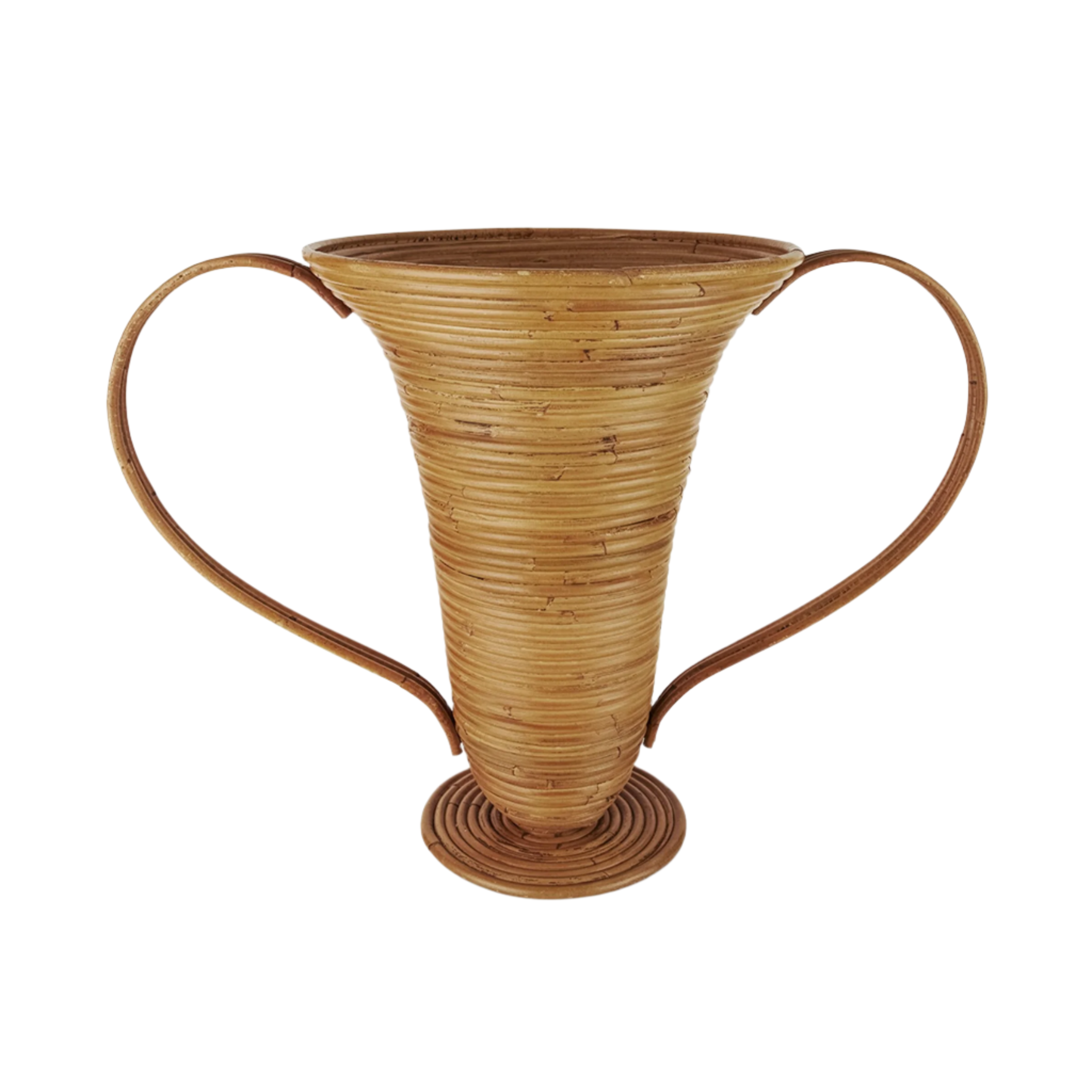 AMPHORA vase dark brown rattan