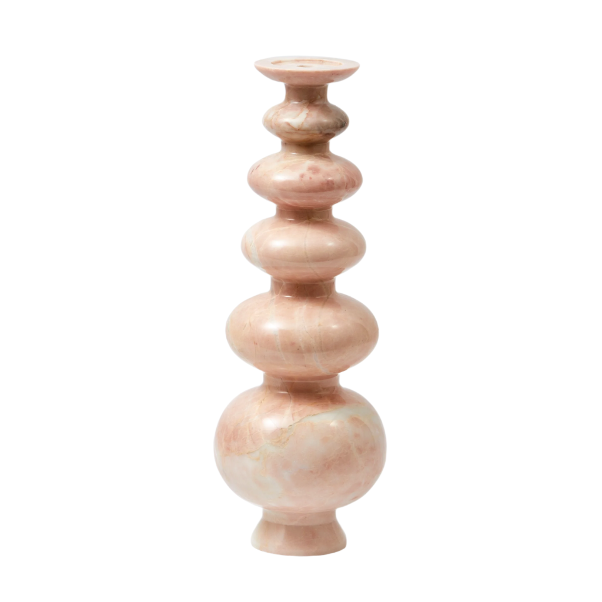 HERITAGE SPHERE candle holder light pink marble