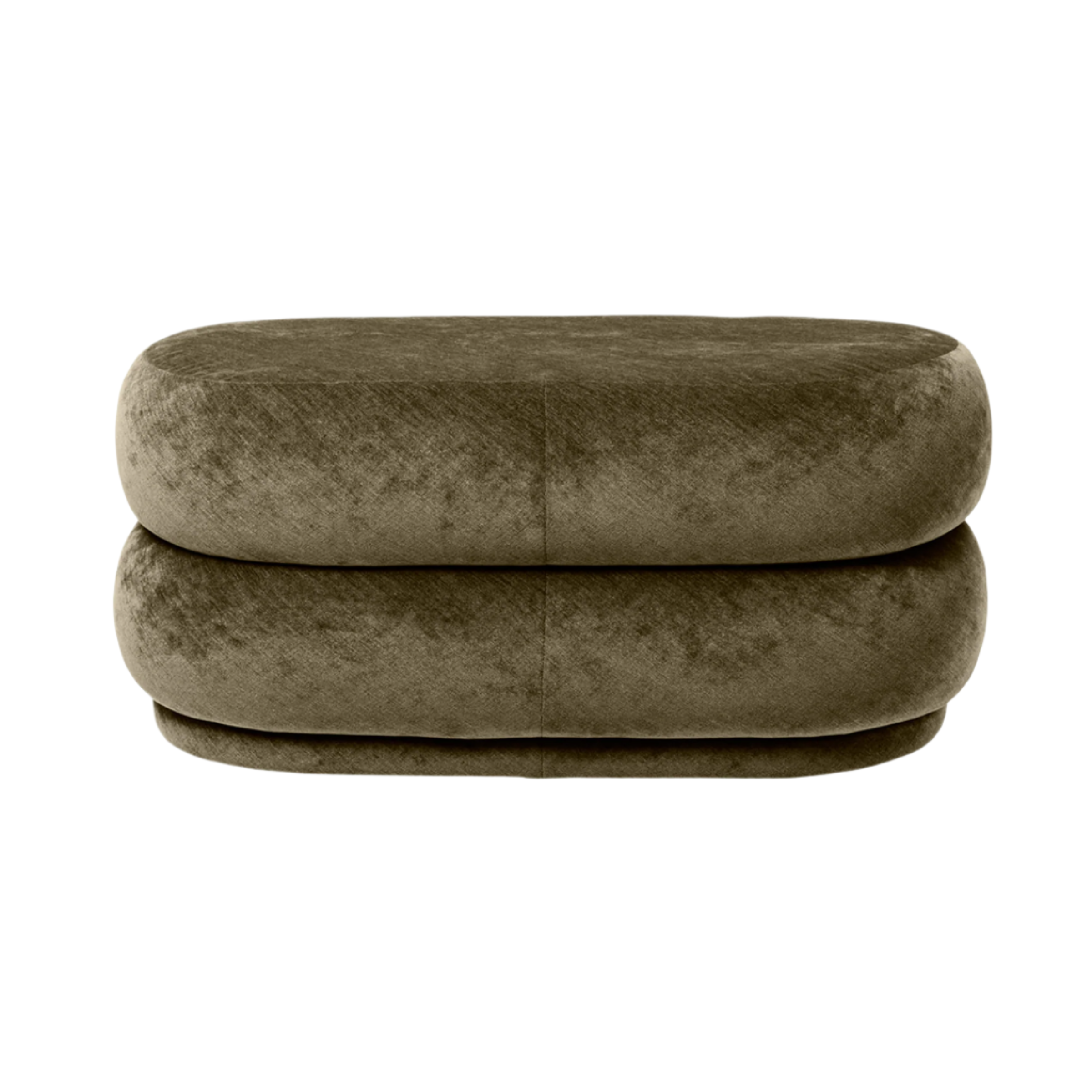 Forest Green OVAL Pouf