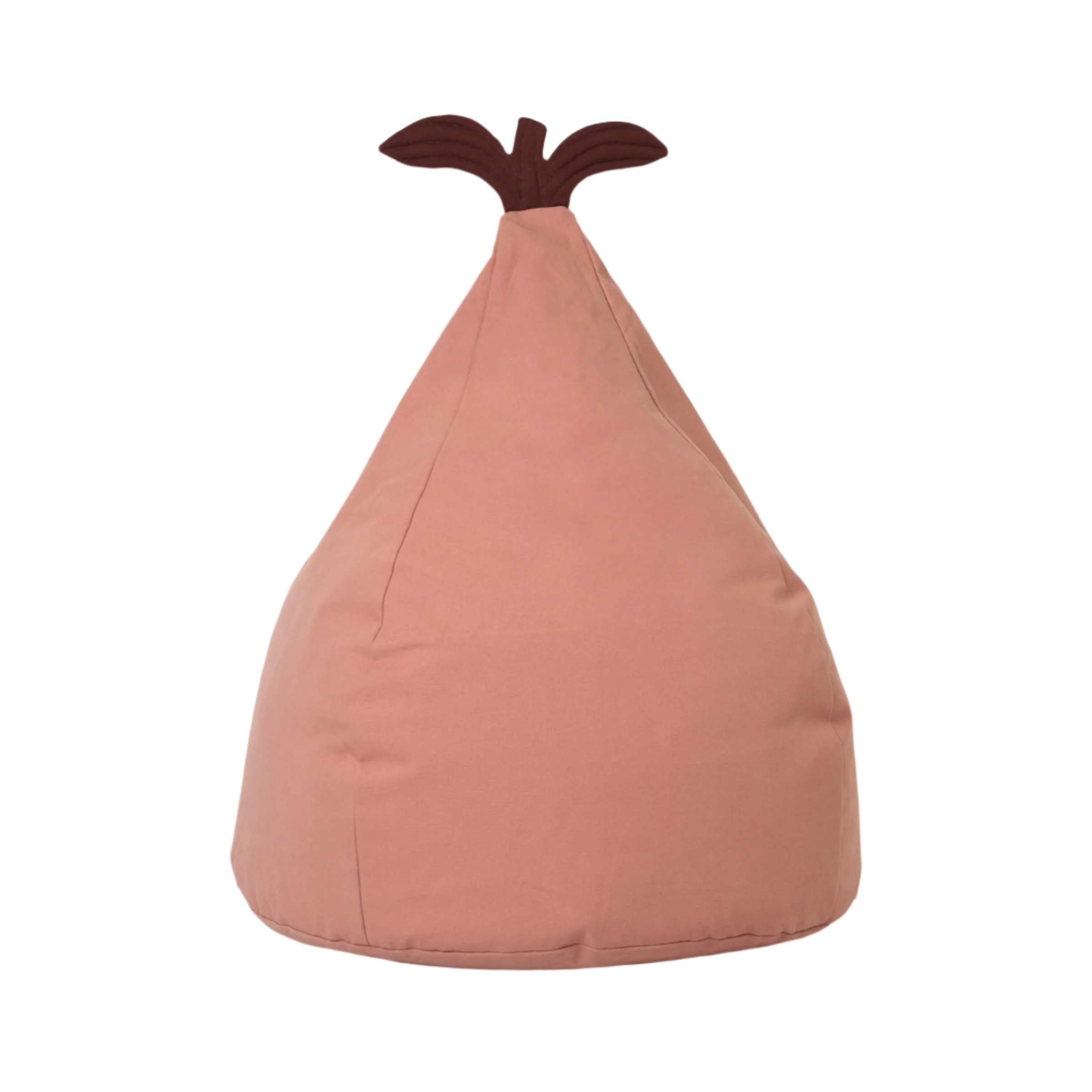 PEAR pouf in light pink with brown