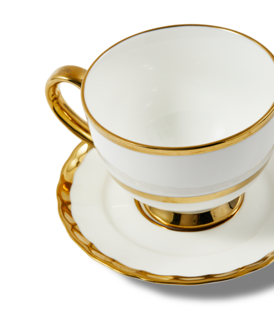 Teetassen-Set GOLDEN FINDS Porzellan