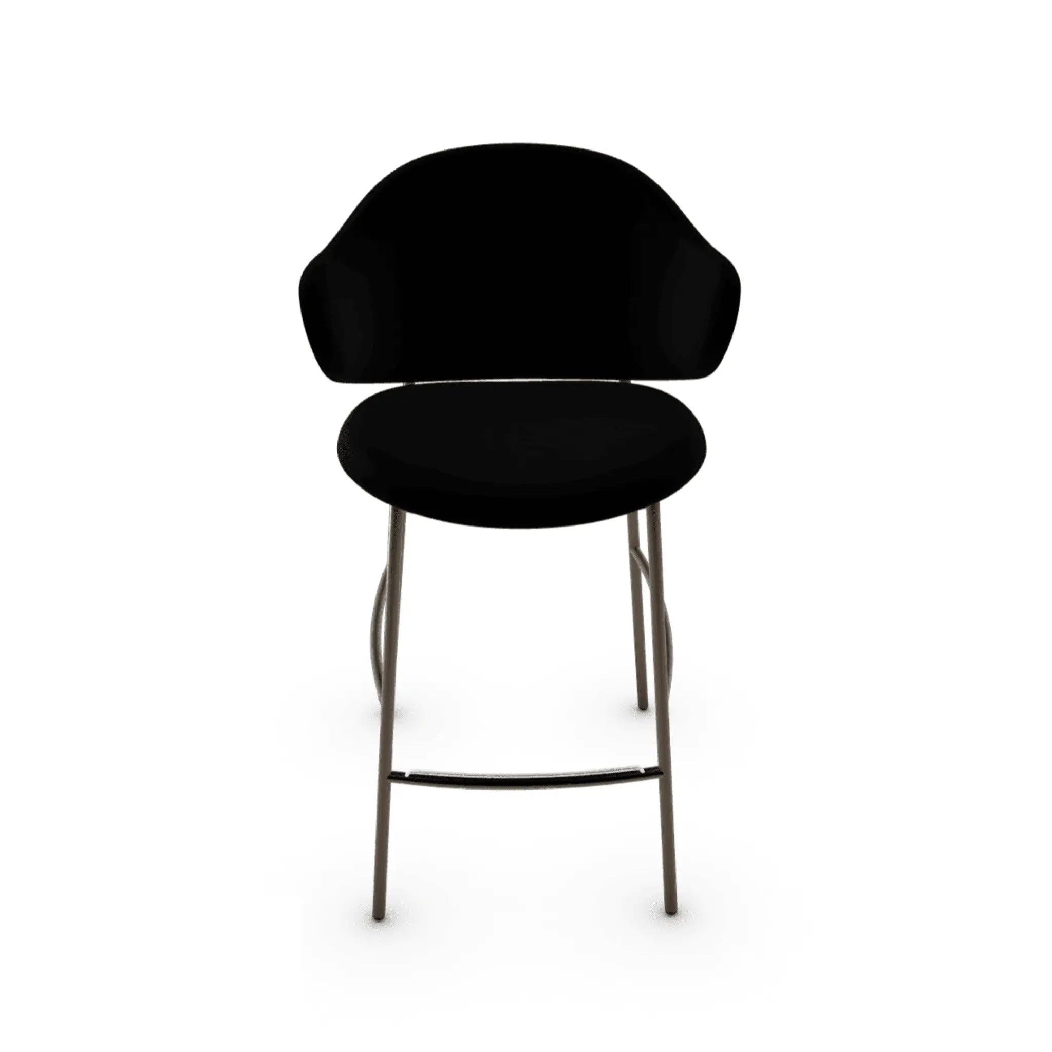 Hoker aksamitny HOLLY czarny Calligaris matowy brąz Eye on Design