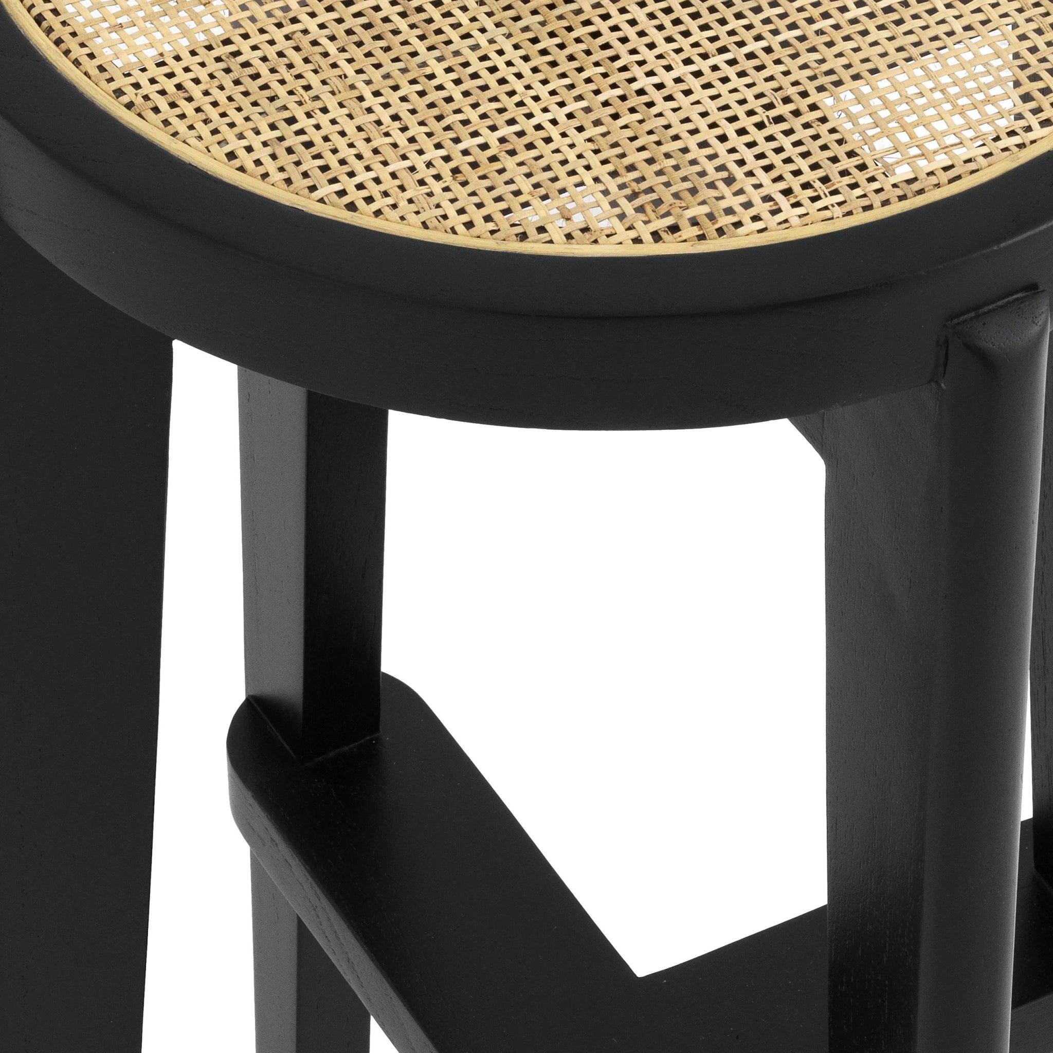 Hoker DAREAU czarny z rattanem Eichholtz Eye on Design