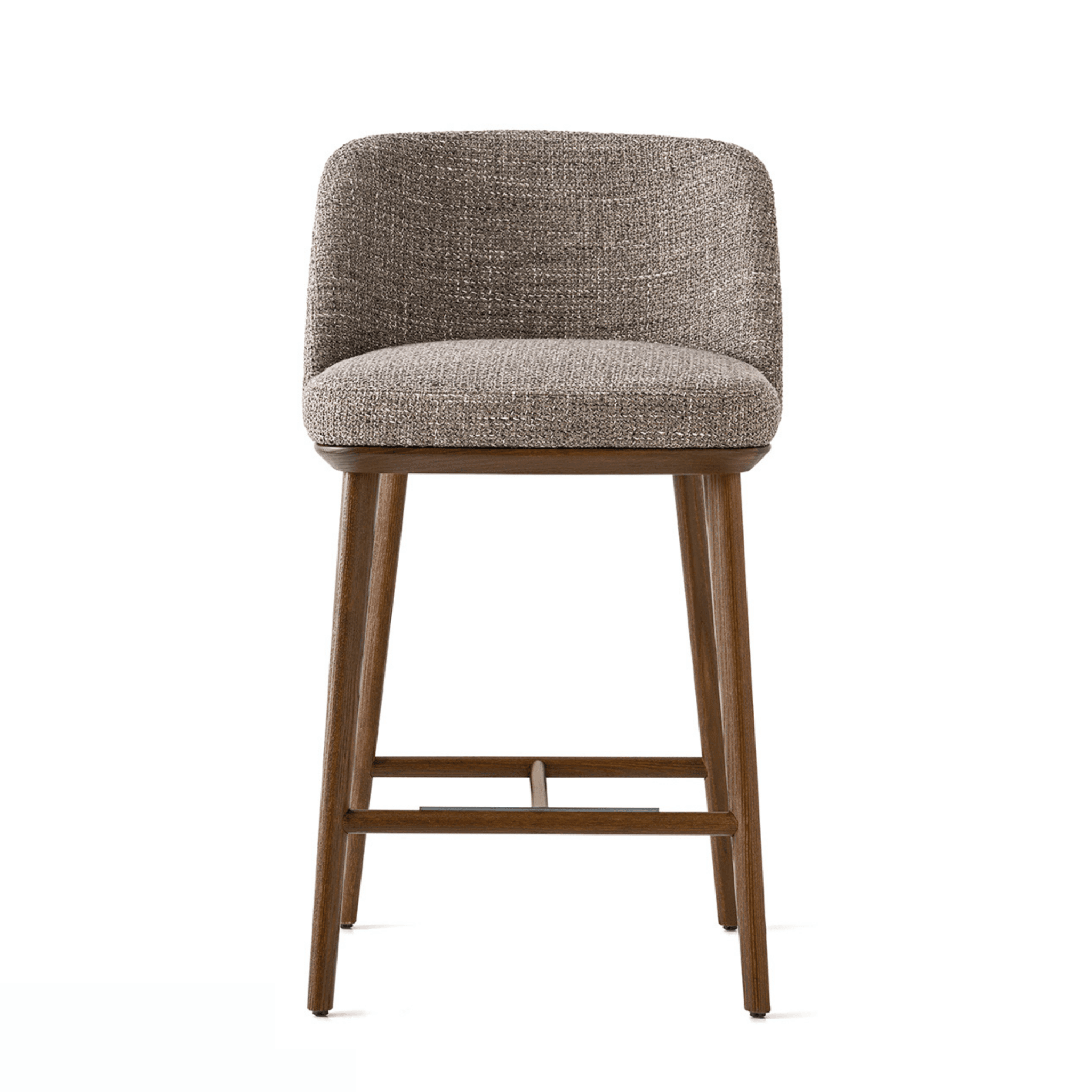 Hoker FOYER boucle taupe Calligaris drewniana ciemnobrązowa Eye on Design