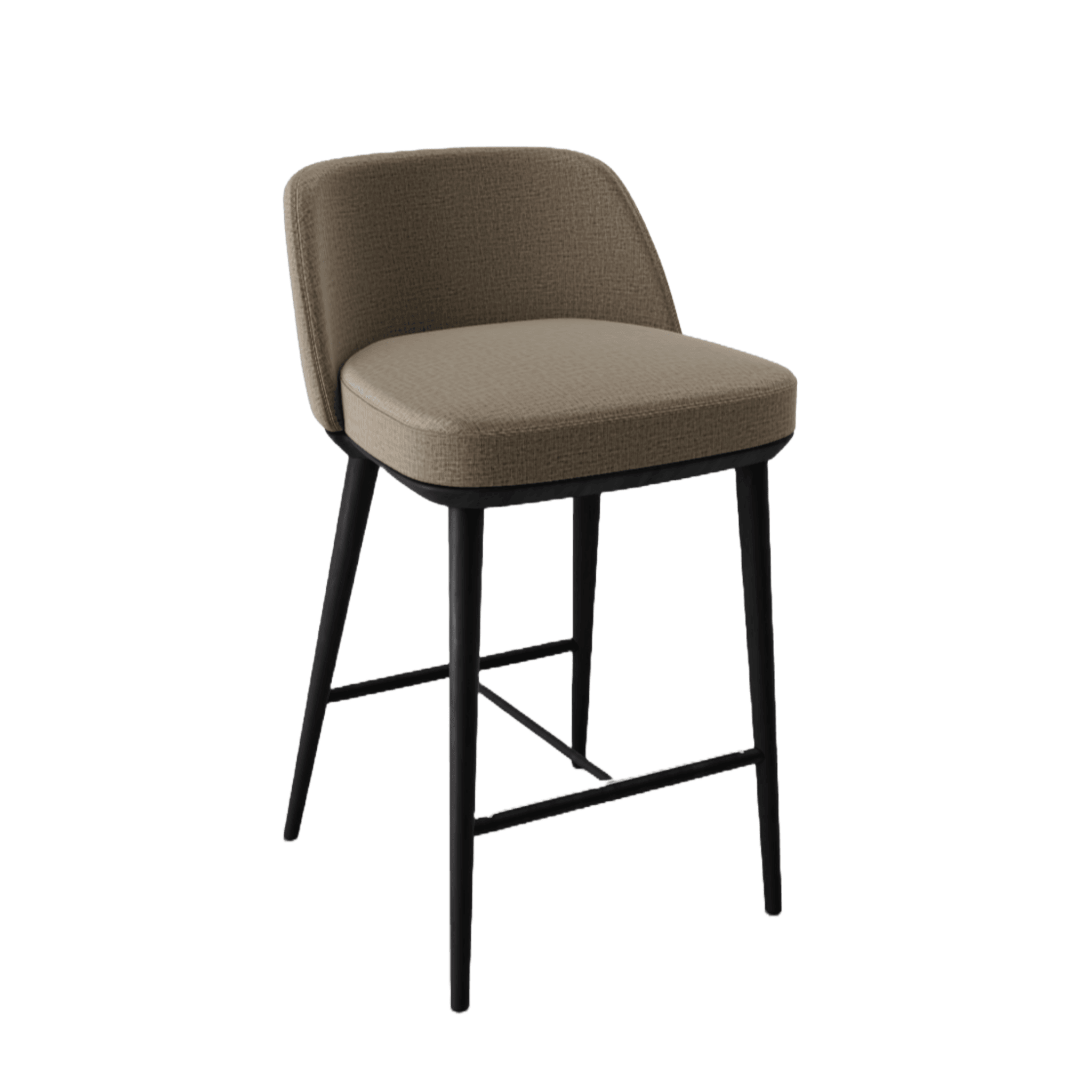 Hoker FOYER melanż beżowy Calligaris drewniana matowa czerń Eye on Design