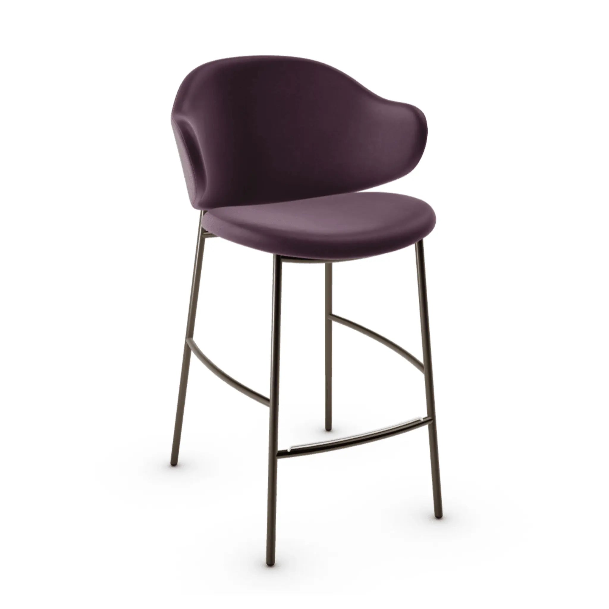 Hoker HOLLY burgundowa ekoskóra Calligaris matowy brąz Eye on Design