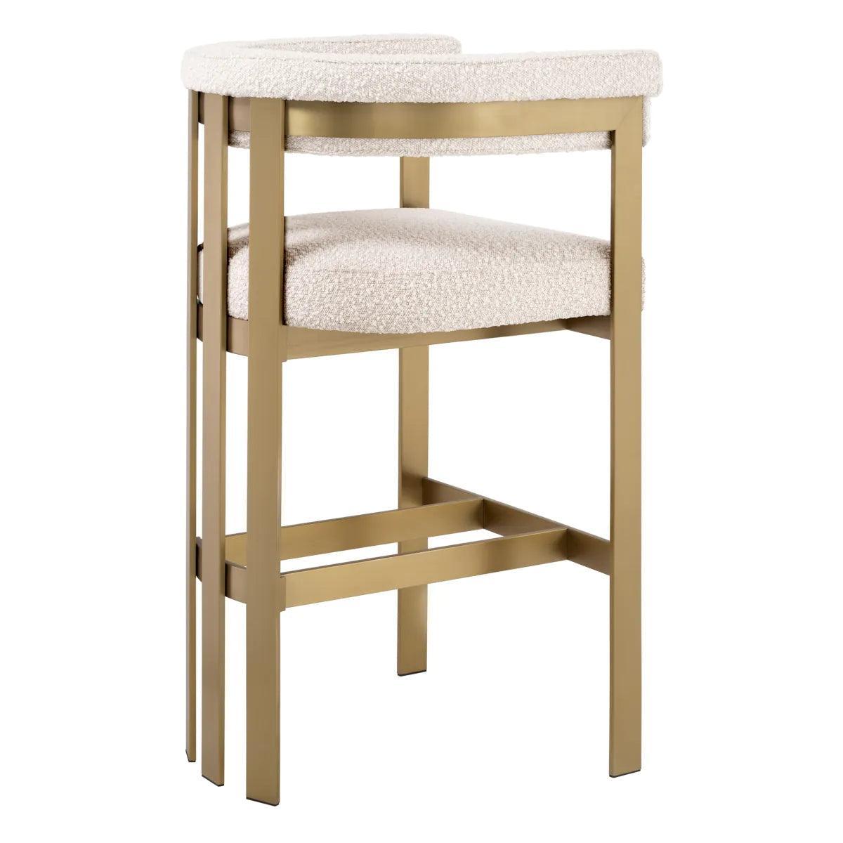Hoker w tkaninie boucle CLUBHOUSE kremowy Eichholtz Eye on Design